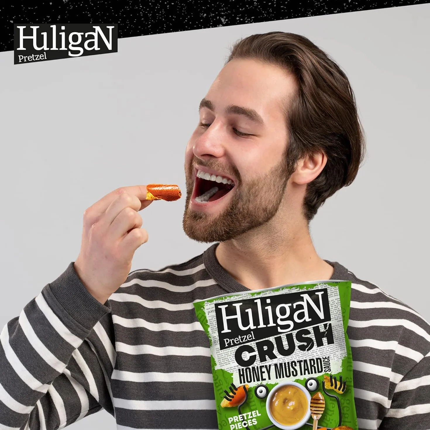 Huligan Pretzel Pieces Miel Mostaza 65g 6-Pack
