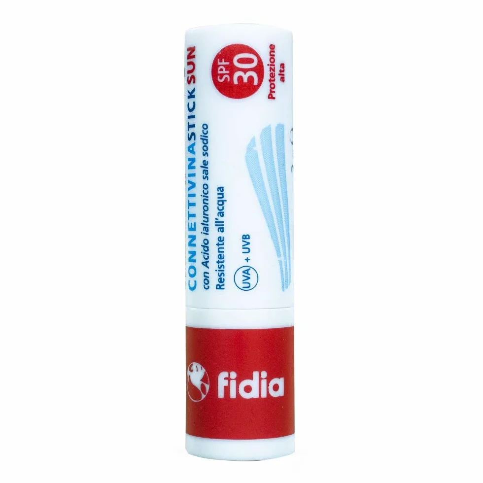 Fidia Farmacéuticos Connettivina StickSun Stick de Labios con Ácido Hialurónico 0,2% y SPF30 3g
