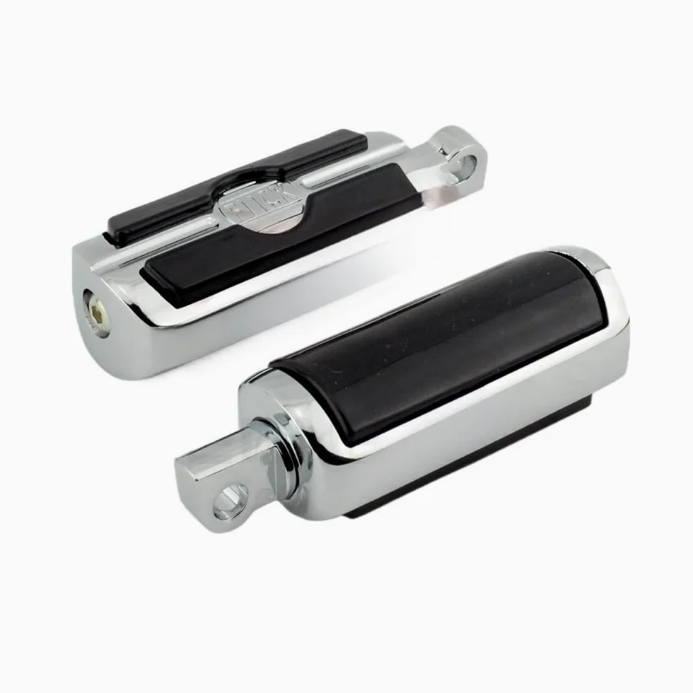 Pedales estriberas Motocicleta Reposapiés Universal para Motocicleta, 32mm, 1,25 ", Macho, Reposapiés Pedal Delantero Y Trasero Reposapiés De Goma para Iron XL 883 1200 Dyna