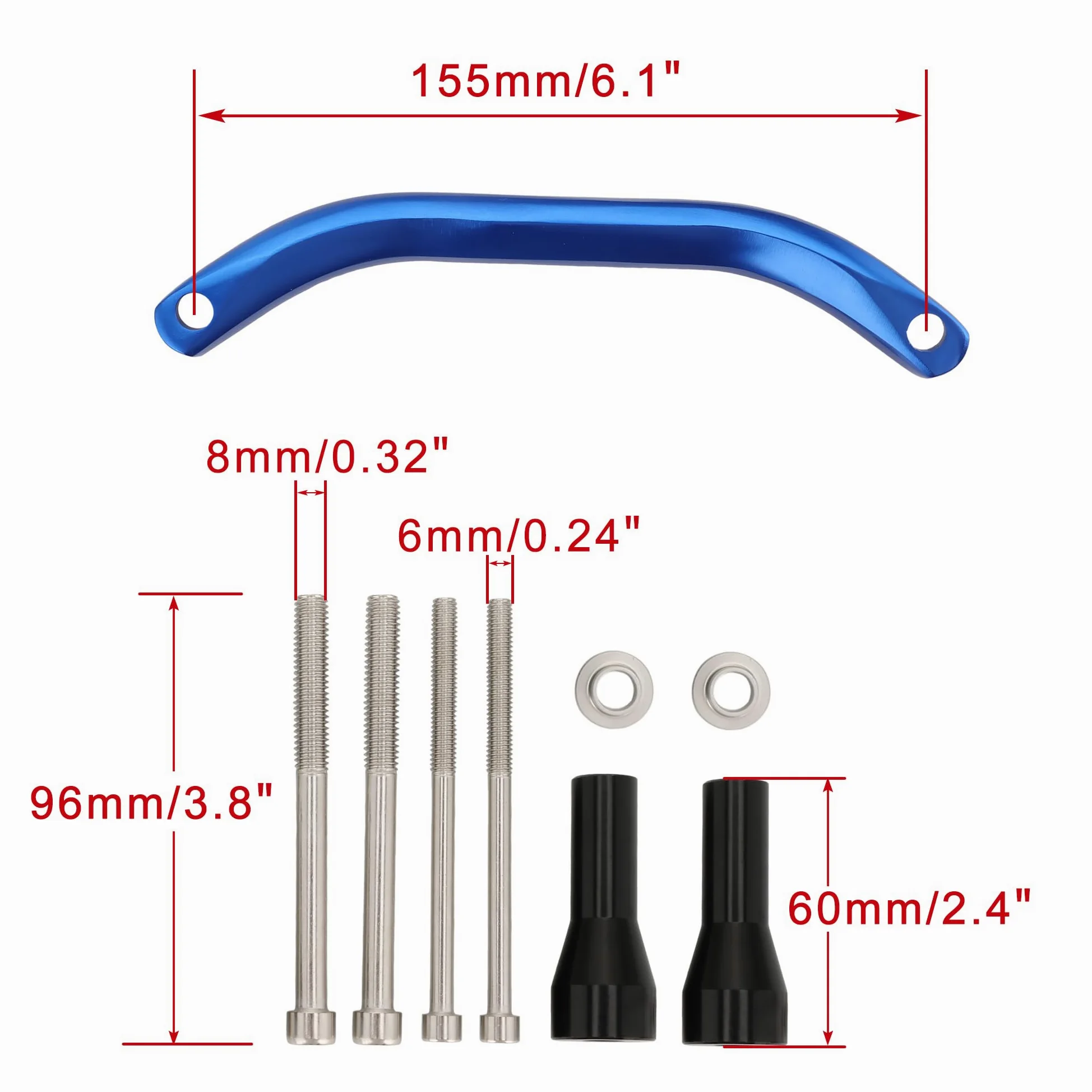 WOOSTAR Motocicleta Barra de Apoyo del Asiento Trasero Reemplazo para 2016-2018 SX SXF XC XCF 125-450 2017-2019 XCW EXC EXCF 125-500 Azul