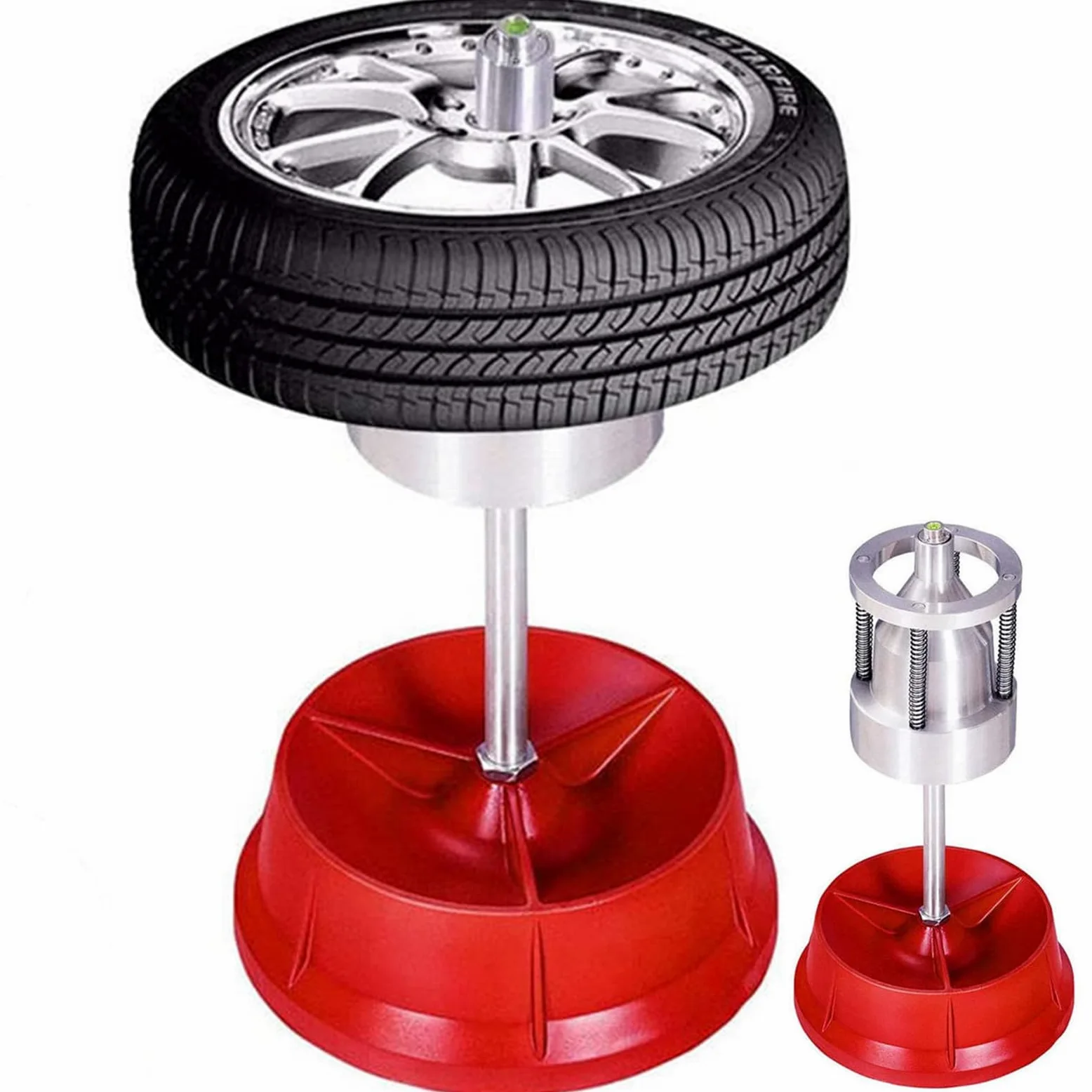 Soporte equilibrador manual de neumáticos, herramienta de acero resistente para reparación de ruedas de automóviles y camiones ligeros