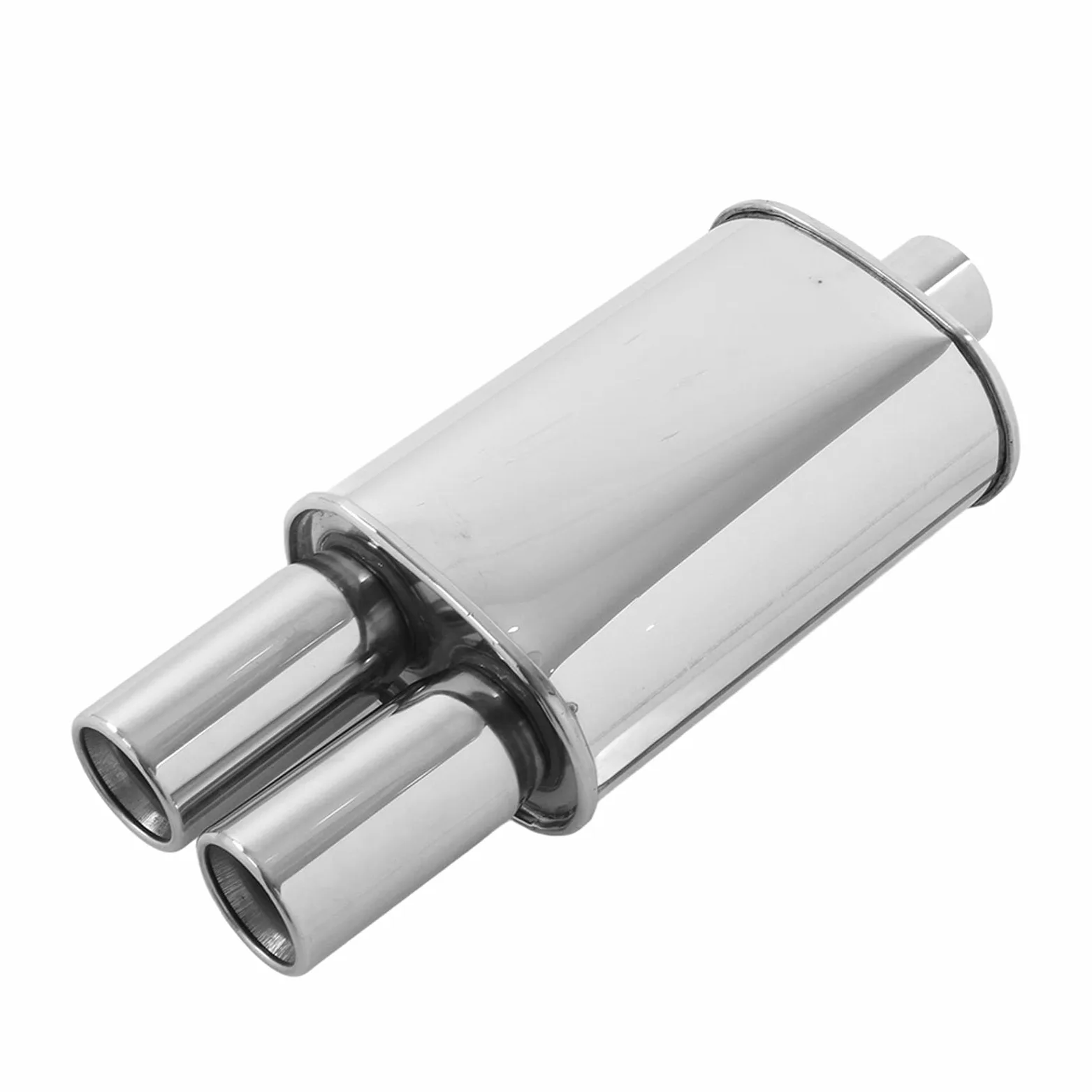 Tubo De Escape Doble 63mm Entrada 2 Salidas Acero Inoxidable Universal Para Modificación De Vehículos Compatible Con Varios Modelos Silenciador De Alto Rendimiento
