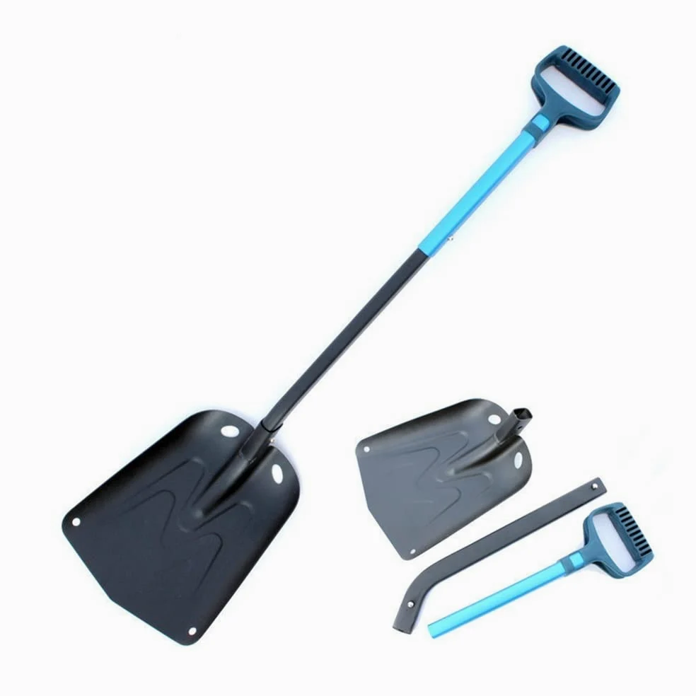Rascador de hielo para coche Pala De Nieve Plegable Portátil Para Acampar Al Aire Libre En Coche Con Mango De Aluminio Extensible Pala De Eliminación De Hielo Retráctil Rascadores de hielo para coche