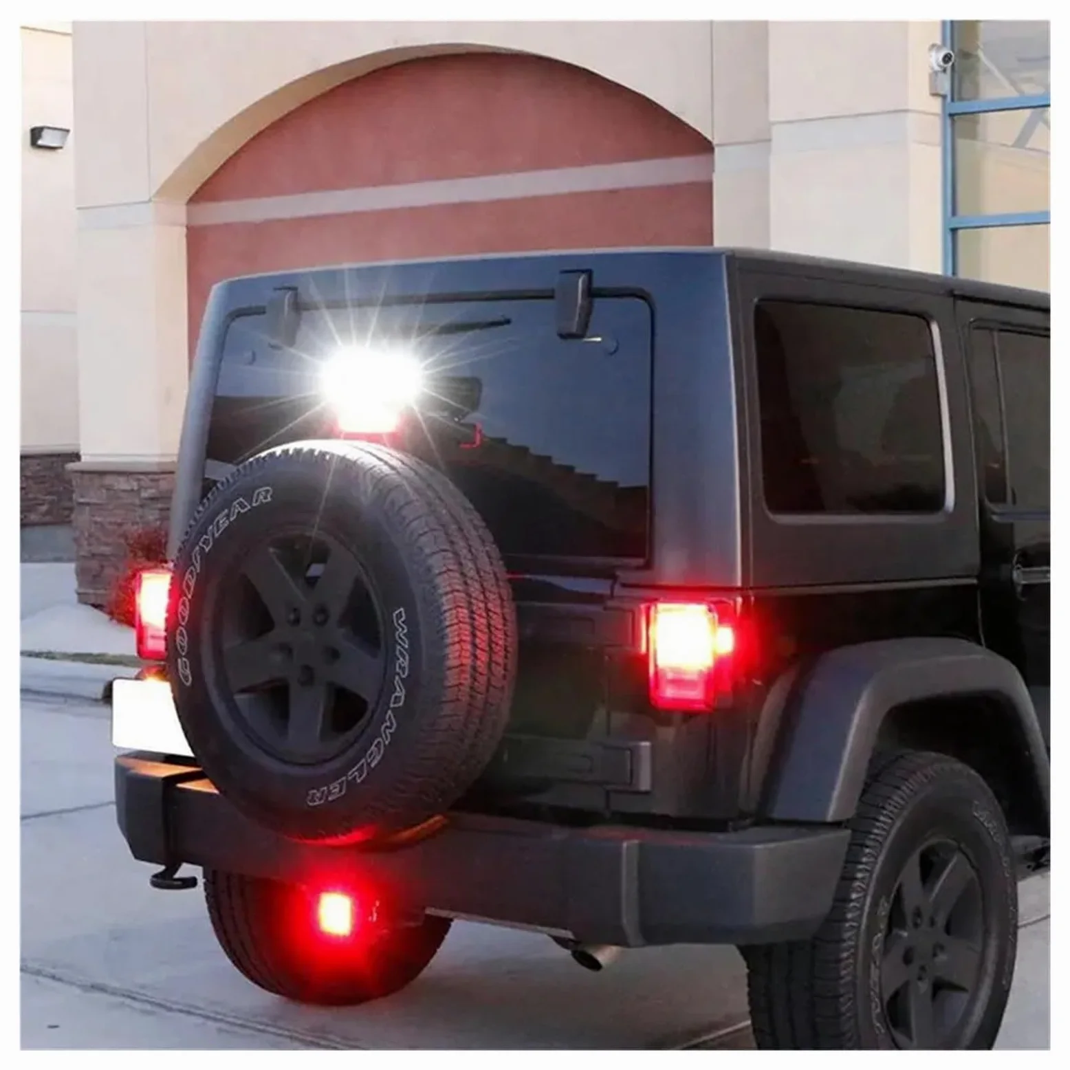 Genérico Rojo 15 LED 2 Pulgadas Remolque camión Enganche Remolque Receptor Cubierta luz de Freno con Pin 12V