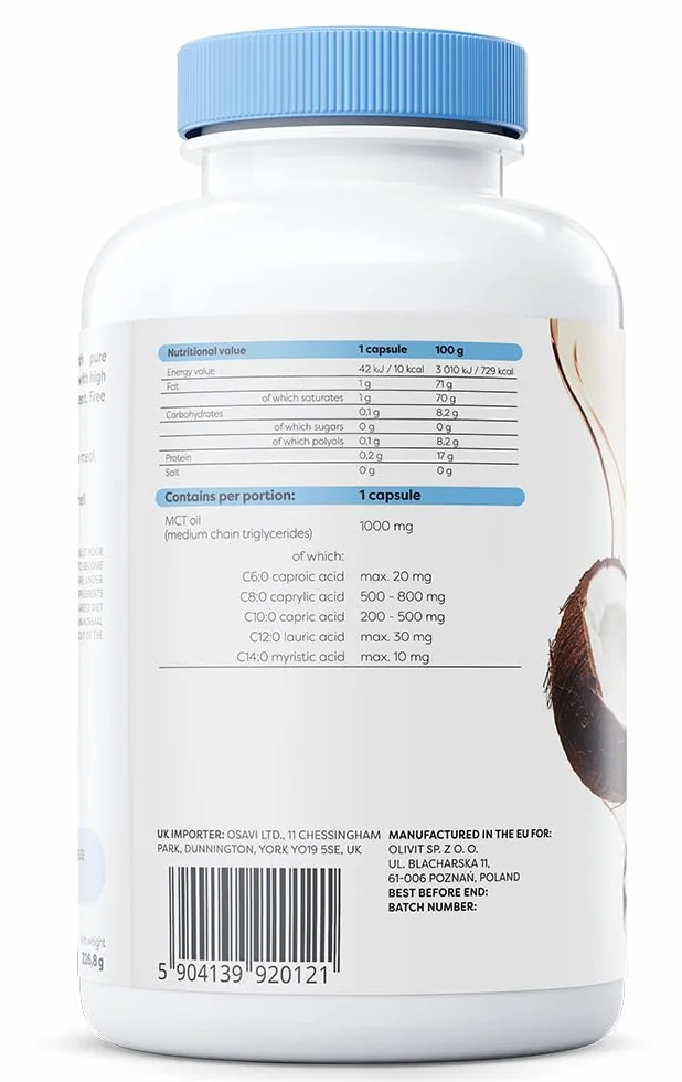 Osavi MCT Oil 1000mg 180 softgels