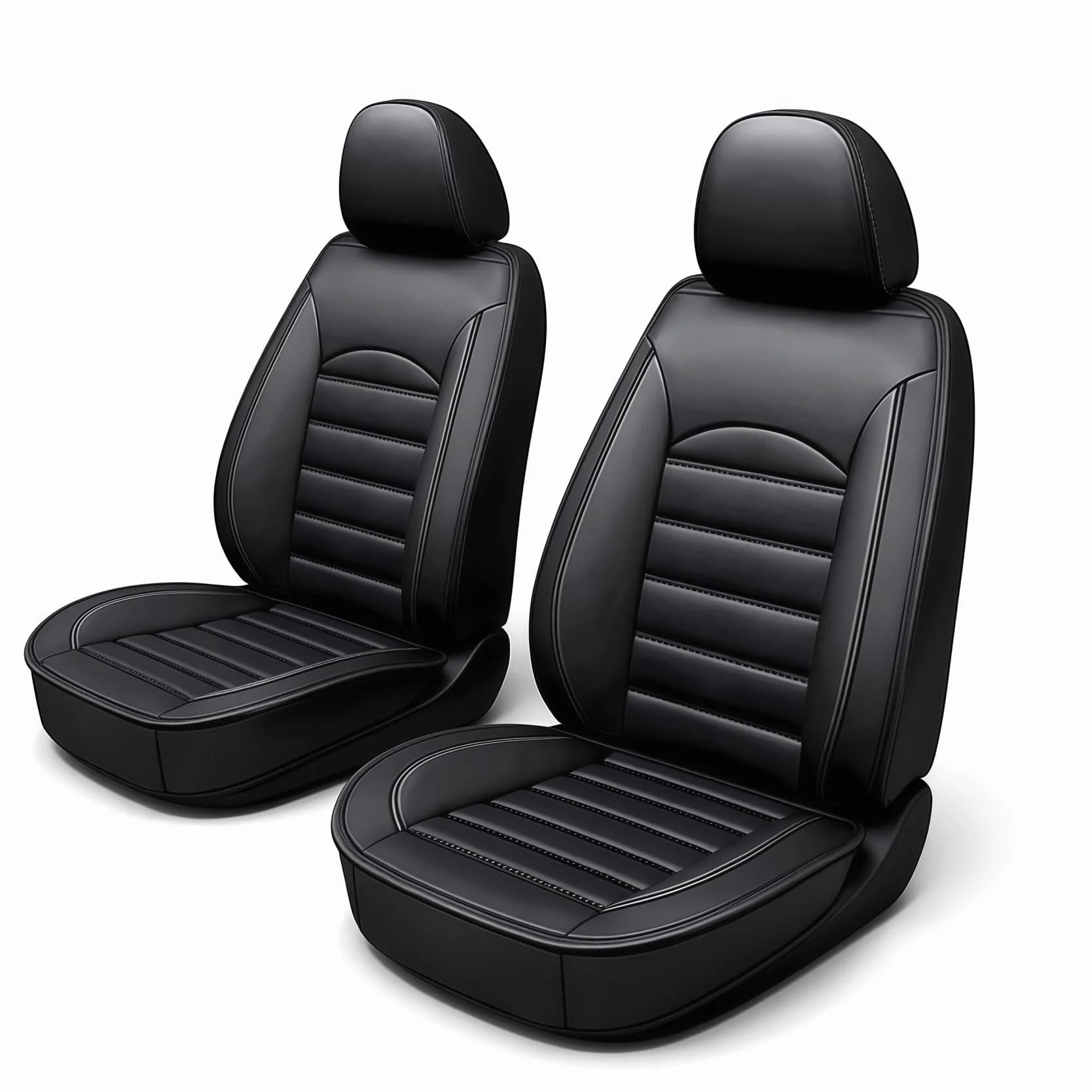 Juego de 2 fundas de asiento de coche para Mercedes Benz Clase B, Clase C, Clase E, GLB, GLK, GLC, GLE (negro)