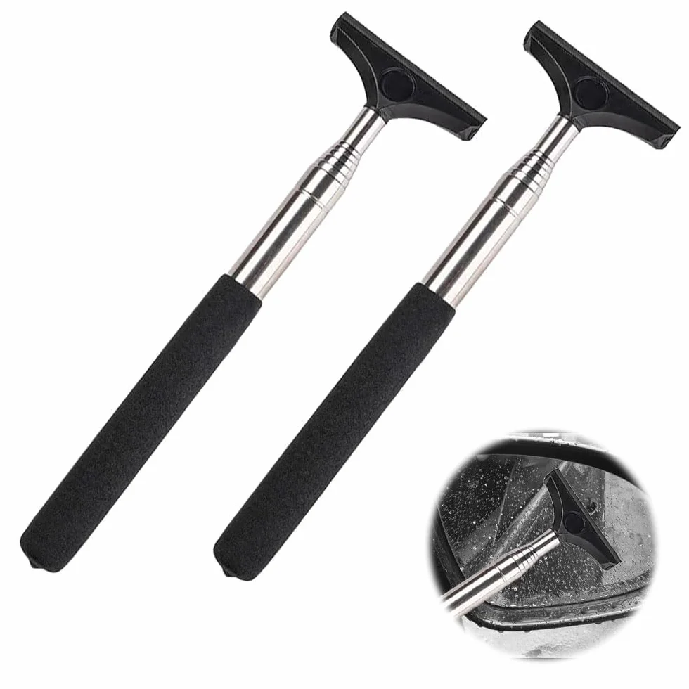 Limpiacristales para coche, 2 unidades, mini limpiacristales retráctiles para espejo retrovisor, extractor de lluvia y niebla