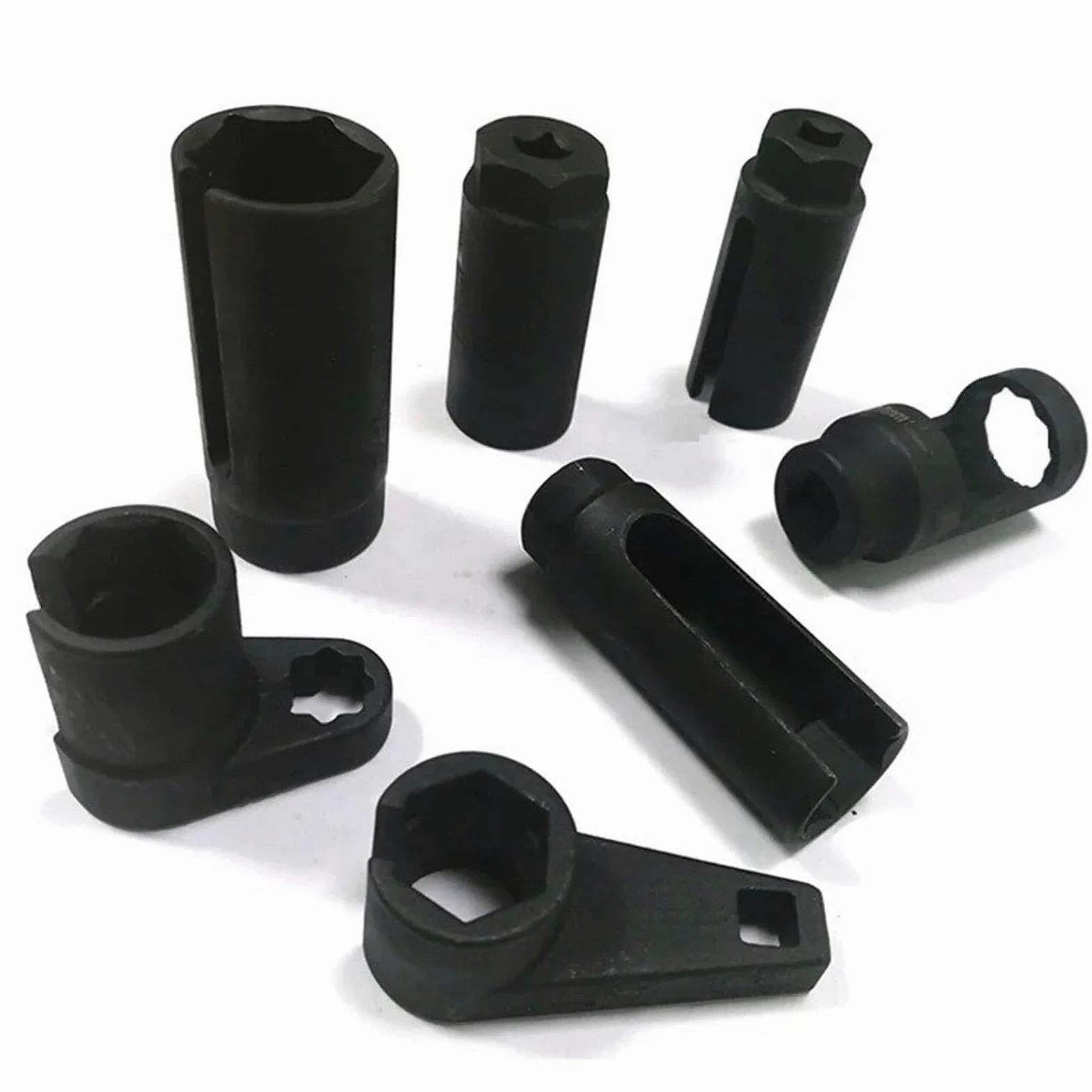 Juego De Llaves Vaso Con Sensor Acero CR-V 7 Piezas Accionamiento 1/2 Y 3/8" Manguito Oxígeno O2 Sensor Oxígeno Lambda