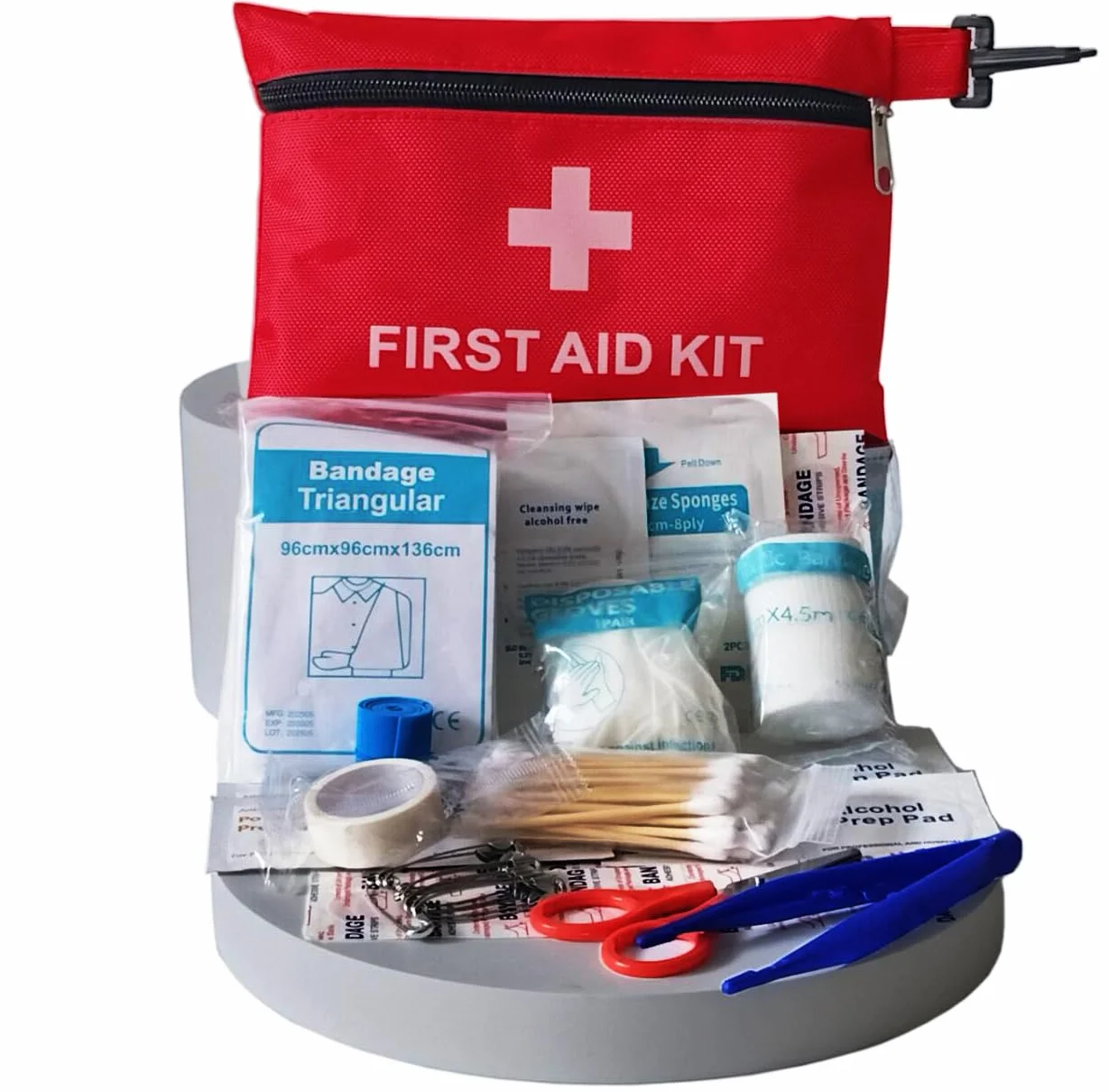 Botiquín de Primeros Auxilios 80 Piezas Mini Kit para Coche Moto Viaje Hogar