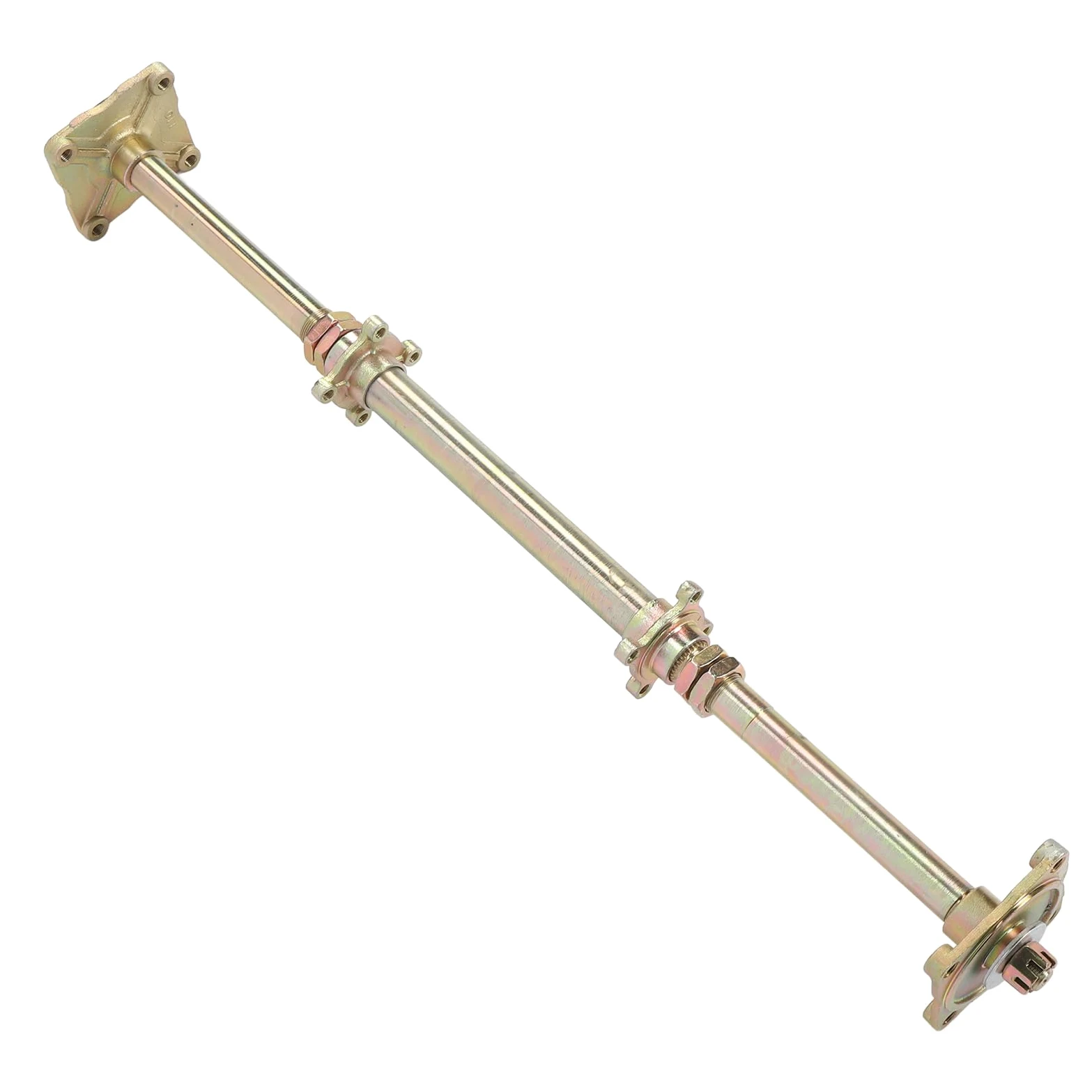 Kit de Montaje de Eje Vivo Trasero Go Kart, Acero Al Carbono para Triciclo de Deriva con Longitud de Eje de 32 Pulgadas, Piñón 428 37T y Disco de Freno de 7,5 Pulgadas