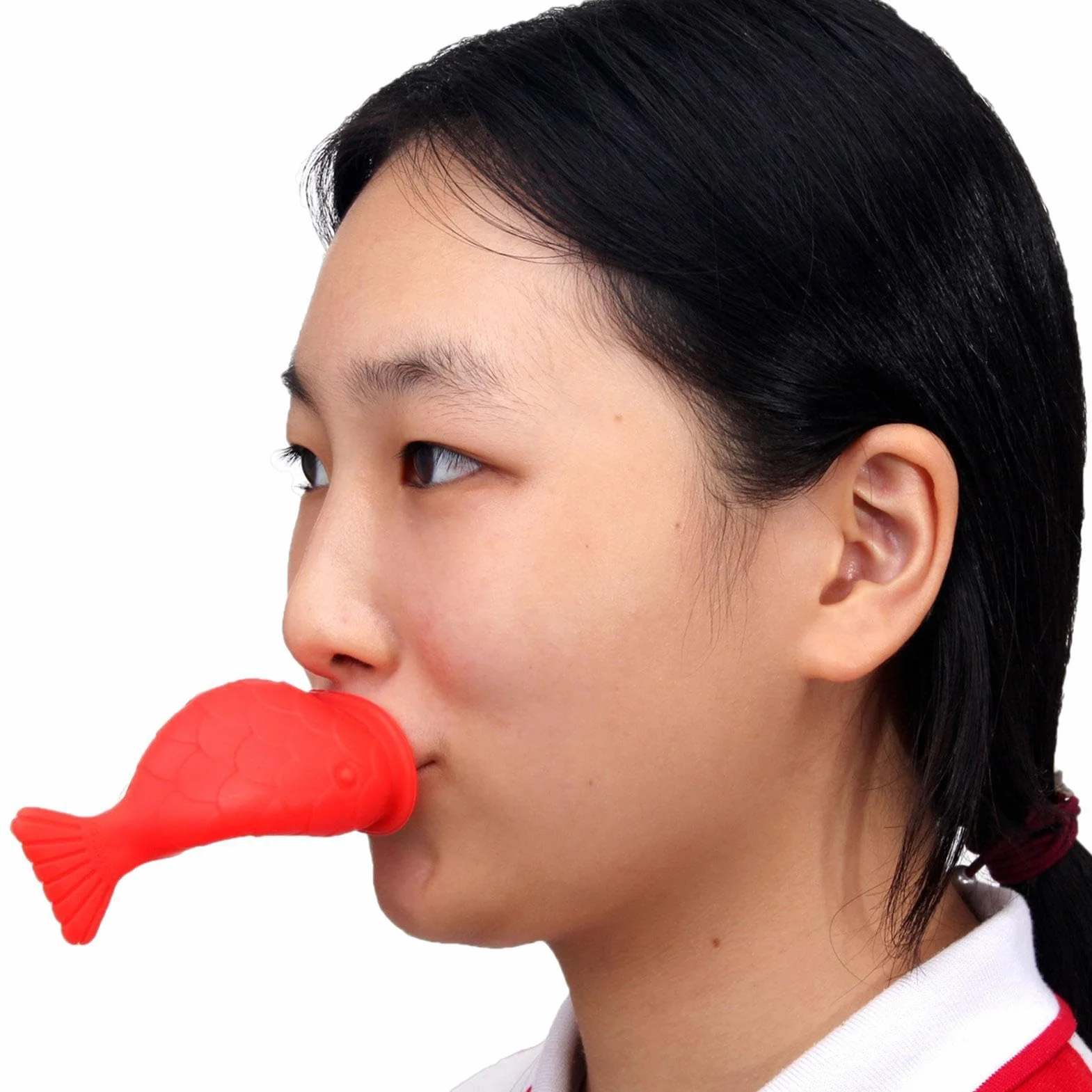 Relleno de labios de silicona con ventosa, potenciador portátil en forma de pez
