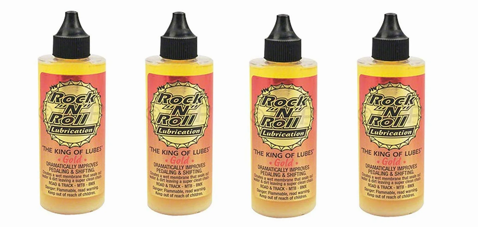 Rock N Roll 135816 Lubricante para cadena de oro, 4 onzas (paquete de 4)