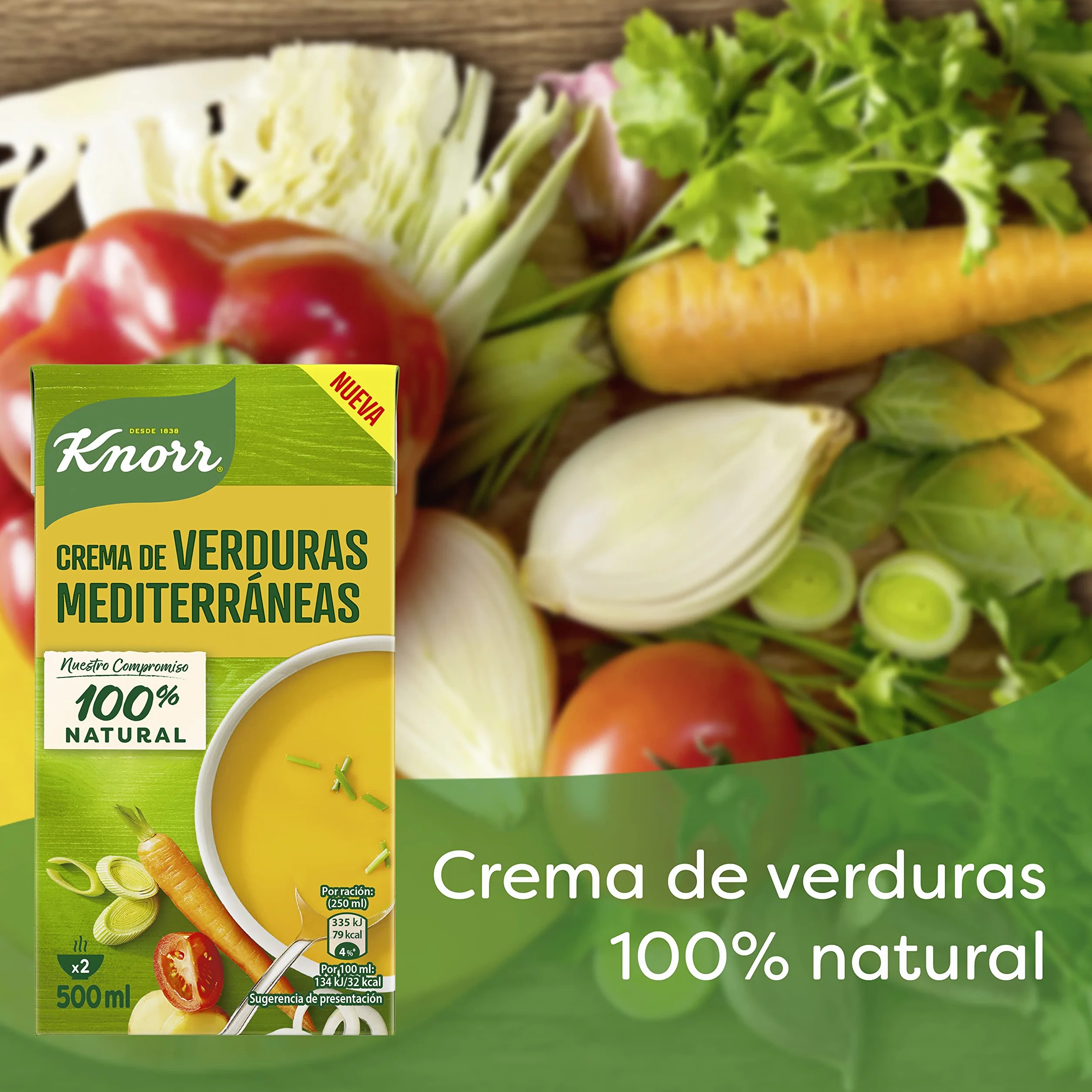 Knorr Crema de Verduras Mediterraneas 500ml