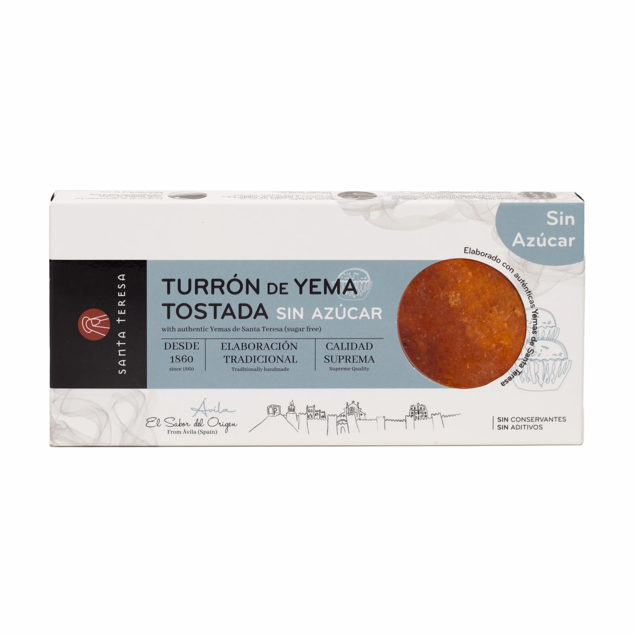 Turrón de Yema Tostada Sin Azúcar Santa Teresa 270g