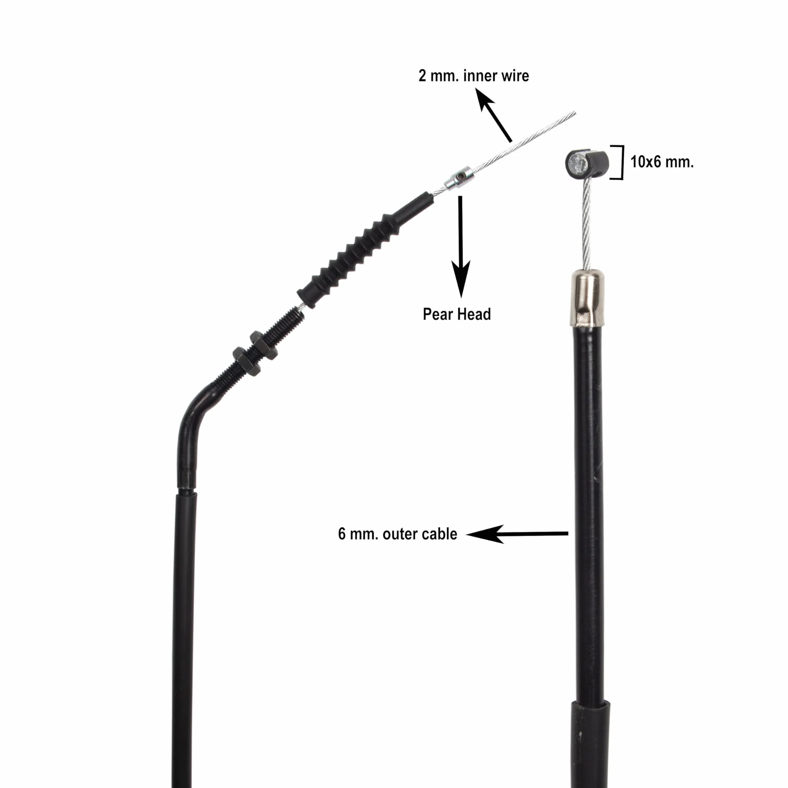 MOTOMASTER Cable de Embrague Universal para Motocicleta ATV UTV, reparación de 110 cm, Compatible con Honda Yamaha BMW Kawasaki Indian Suzuki Ducati Victory Triumph KTM Aprilia GasGas Sherco CF