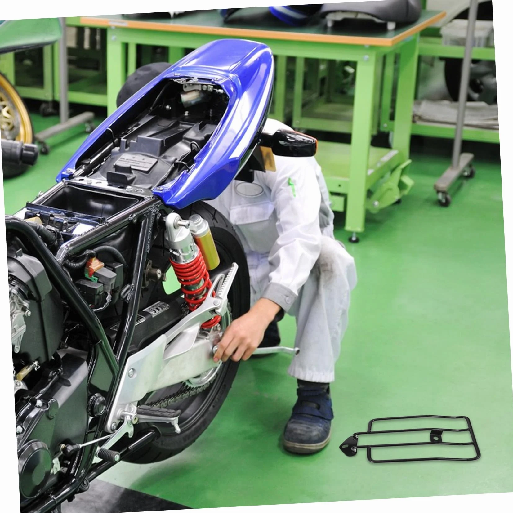 Cabilock Marco De Trasera Modificado De Soporte Trasero para Moto Estante De Equipaje para Motocicleta Rejilla Trasera Portaequipajes para Moto Asiento Trasero Planchar Negro
