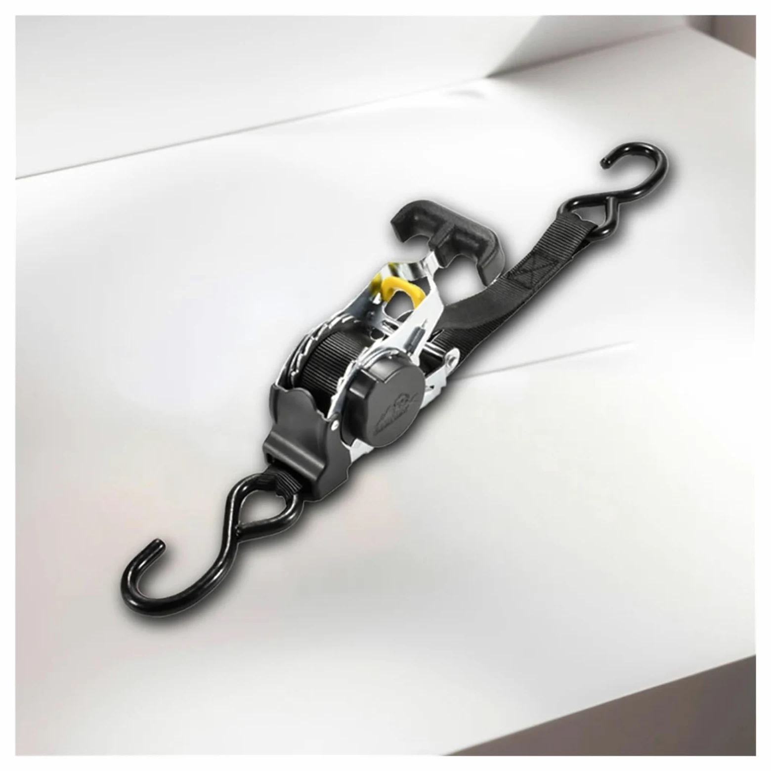 Juego de correas de amarre, Correa de equipaje con gancho en forma de S, tensor de trinquete, correas de trinquete retráctiles for remolques, vehículos y embarcaciones. para coche, remolque y hogar(6p