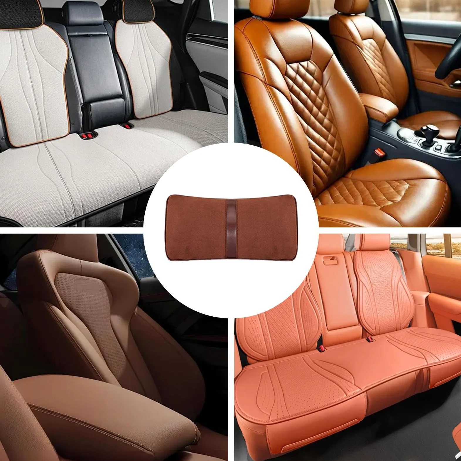 Almohada para Reposacabezas De Coche Suave Transpirable Ergonómica | Almohada para Reposacabezas de Asiento de Coche Adultos, Conducción, Sueño, Desplazamiento y Viajes por Carretera