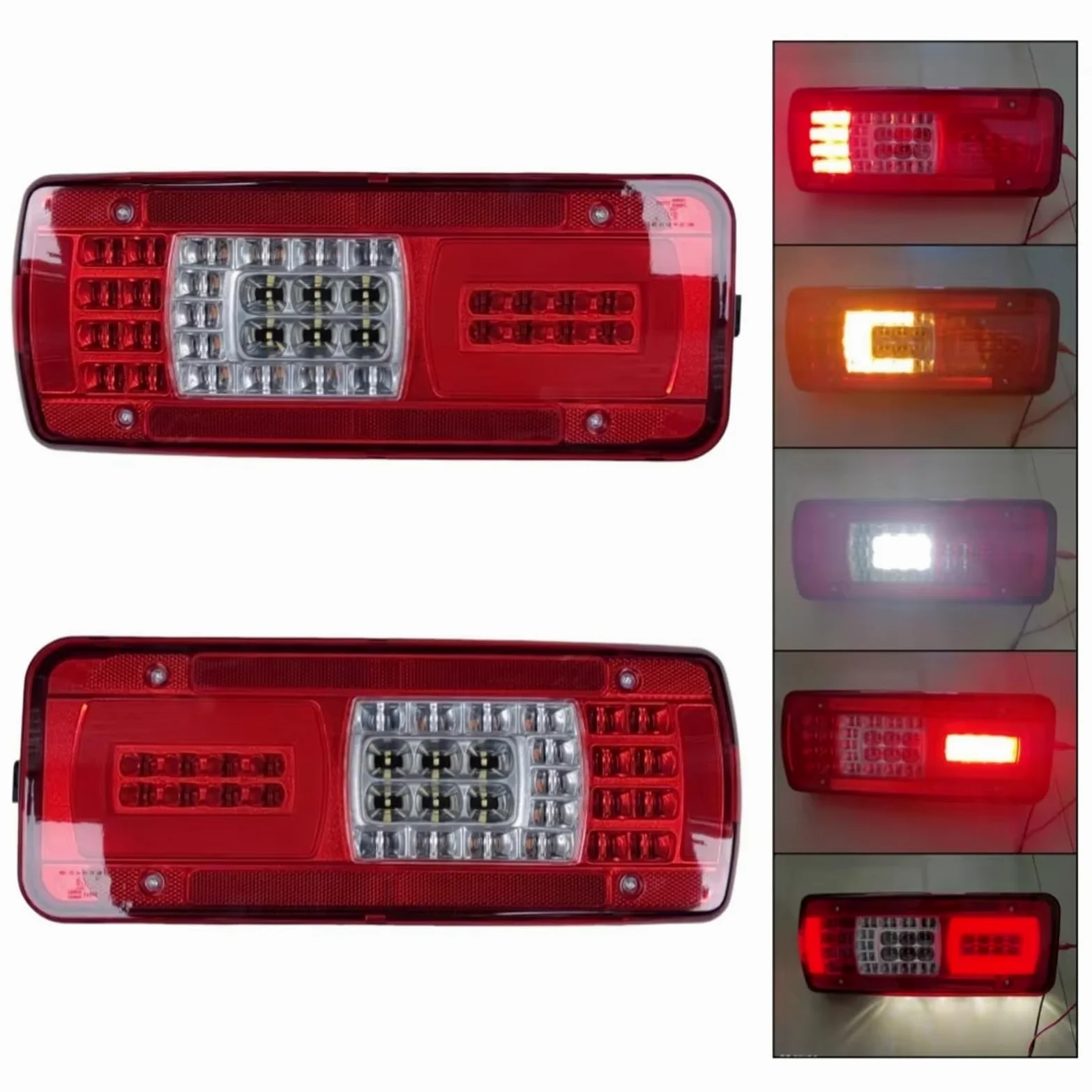 Piloto trasero Faro Trasero LED 24 V Para Iveco Para Stralis Para Trakker Años 2016 Posteriores Luz Trasera Sin Zumbador Luces Traseras(Right)
