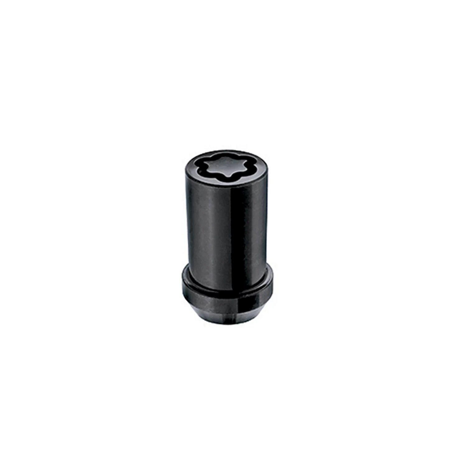 McGard Bloqueo de rueda, Premium, rosca de 14 mm x 1,50, asiento cónico, extremo cerrado, llave incluida, acero, cromo negro, juego de 5 (25515BK)