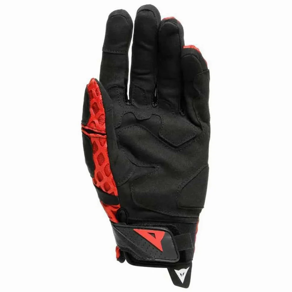 Dainese Air-Maze Unisex Gloves, Guantes Moto Verano, para Hombres y Mujeres, Negro/Rojo, S