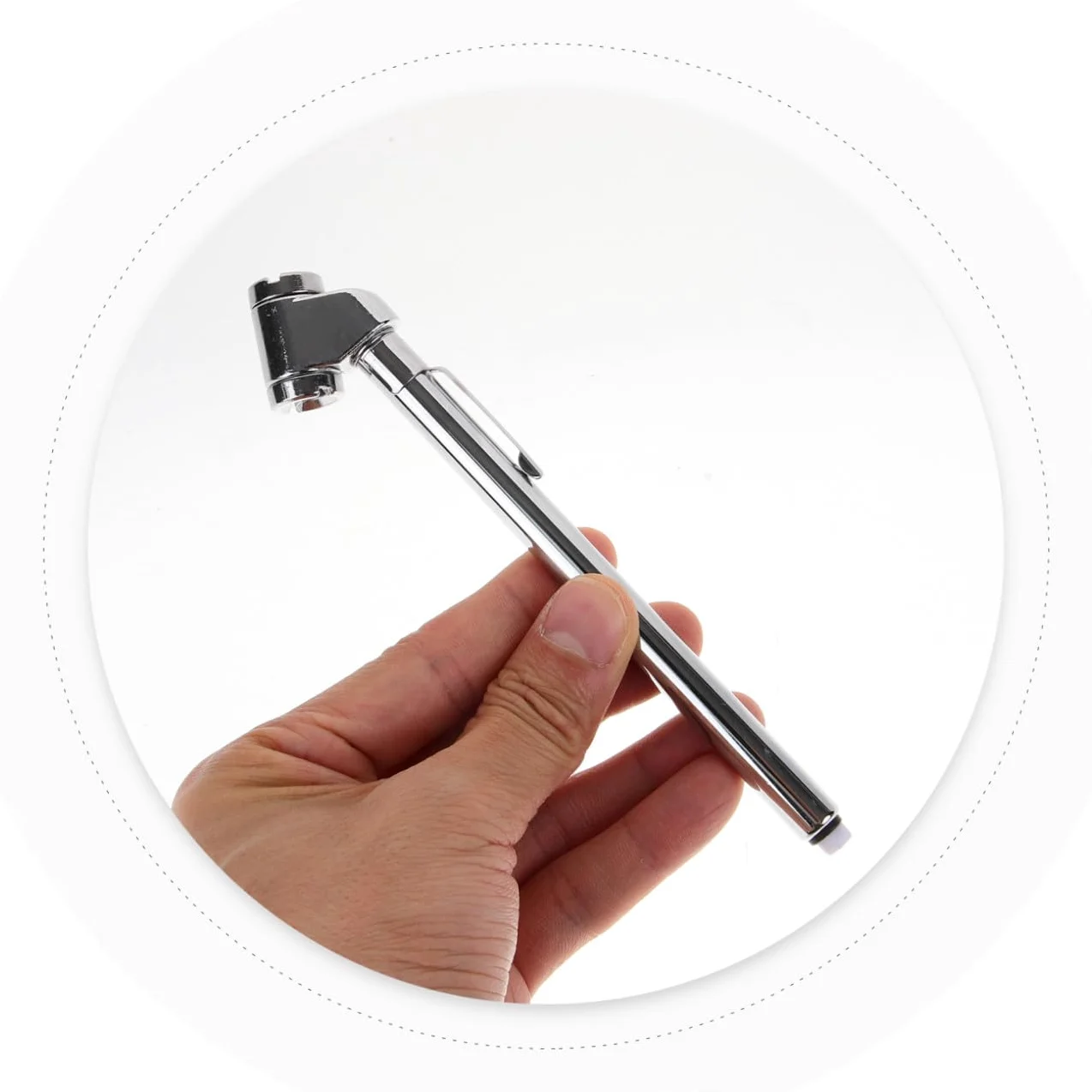 Gatuida 4 Piezas Monitor de presión de neumáticos Manómetro de presión de neumáticos estilo lápiz medidor de presión de neumáticos para coche manómetro de bicicleta Aleación de zinc Silver