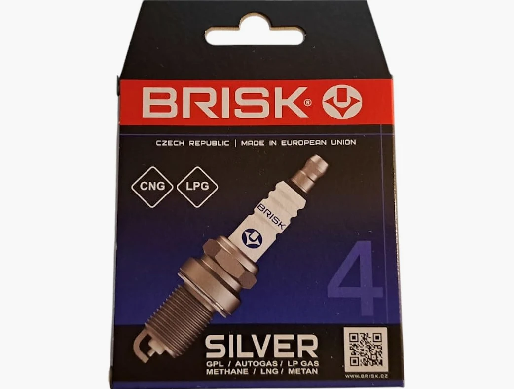 BRISK Silver ER15YS-9 1578 Bujías de Encendido Benzin LPG CNG Autogas, 6 piezas