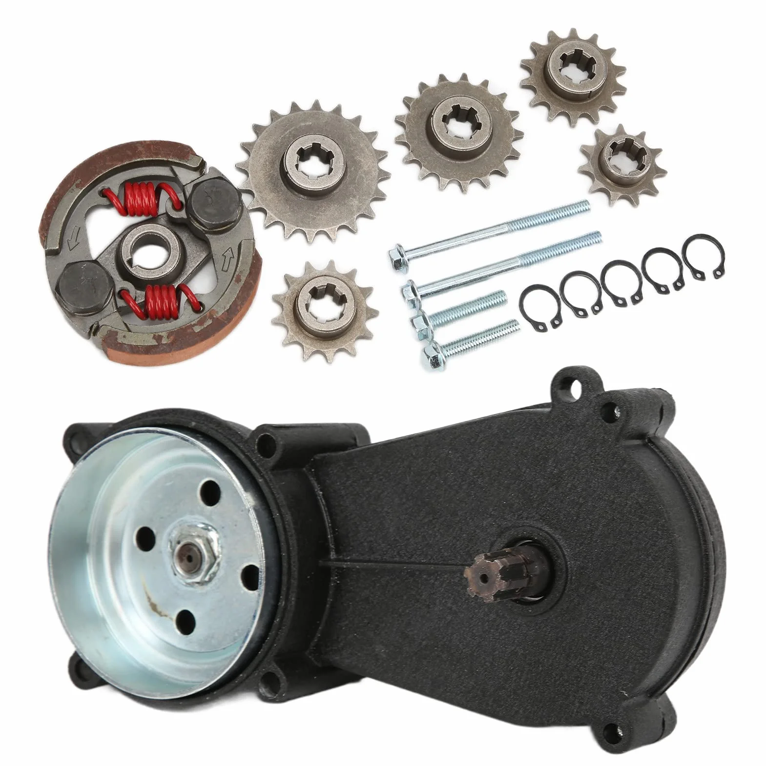 Kit de Transmisión de Engranajes Aleación de Metal Reemplazo para 43cc 47cc 49cc Pocket Mini Bike Scooter ATV