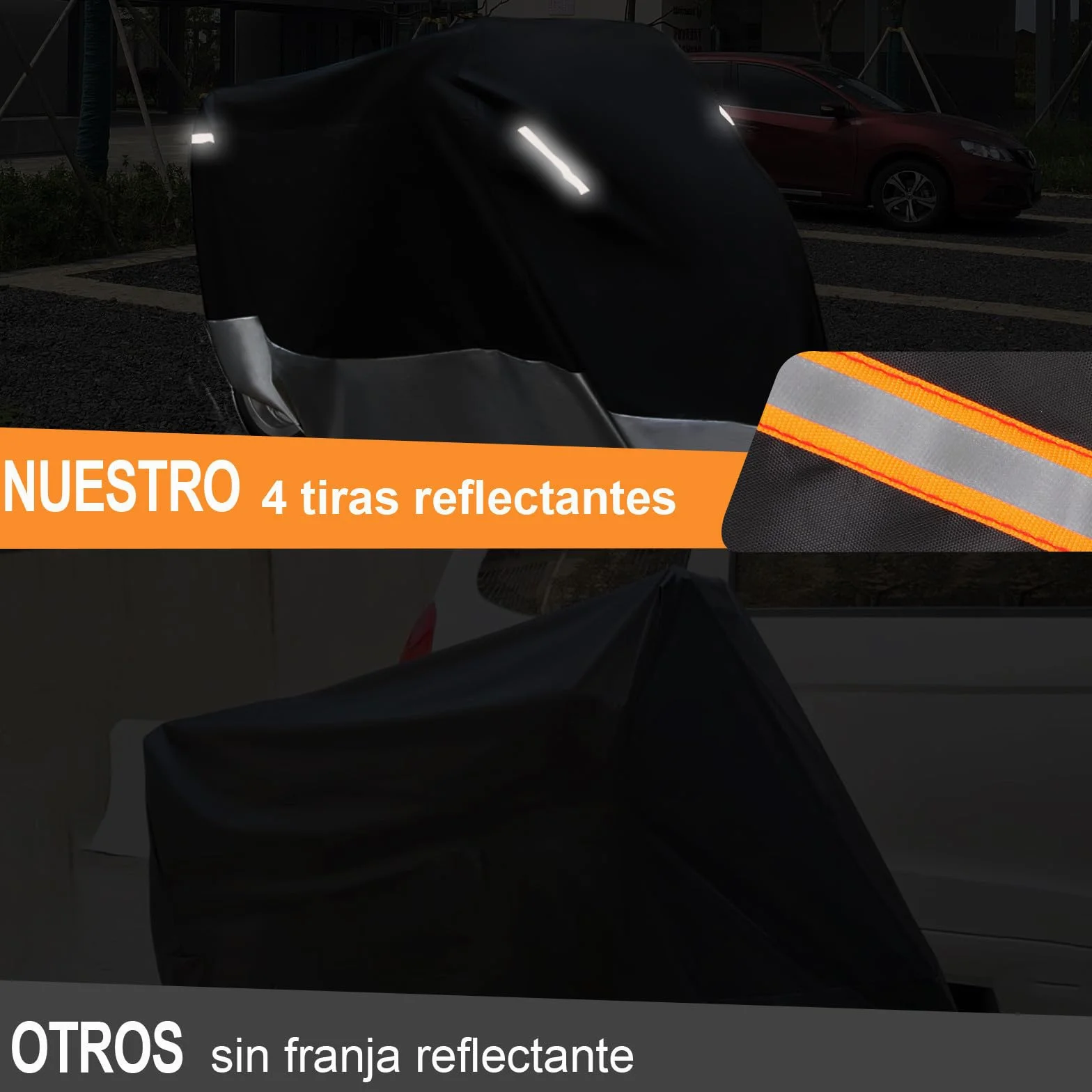 Funda para Moto 125 Exterior Impermeable, Protector Cubierta Scooter, 210D Funda Cubre Moto Universal para Motocicleta Scooter Vespa Grande Motocross XXL