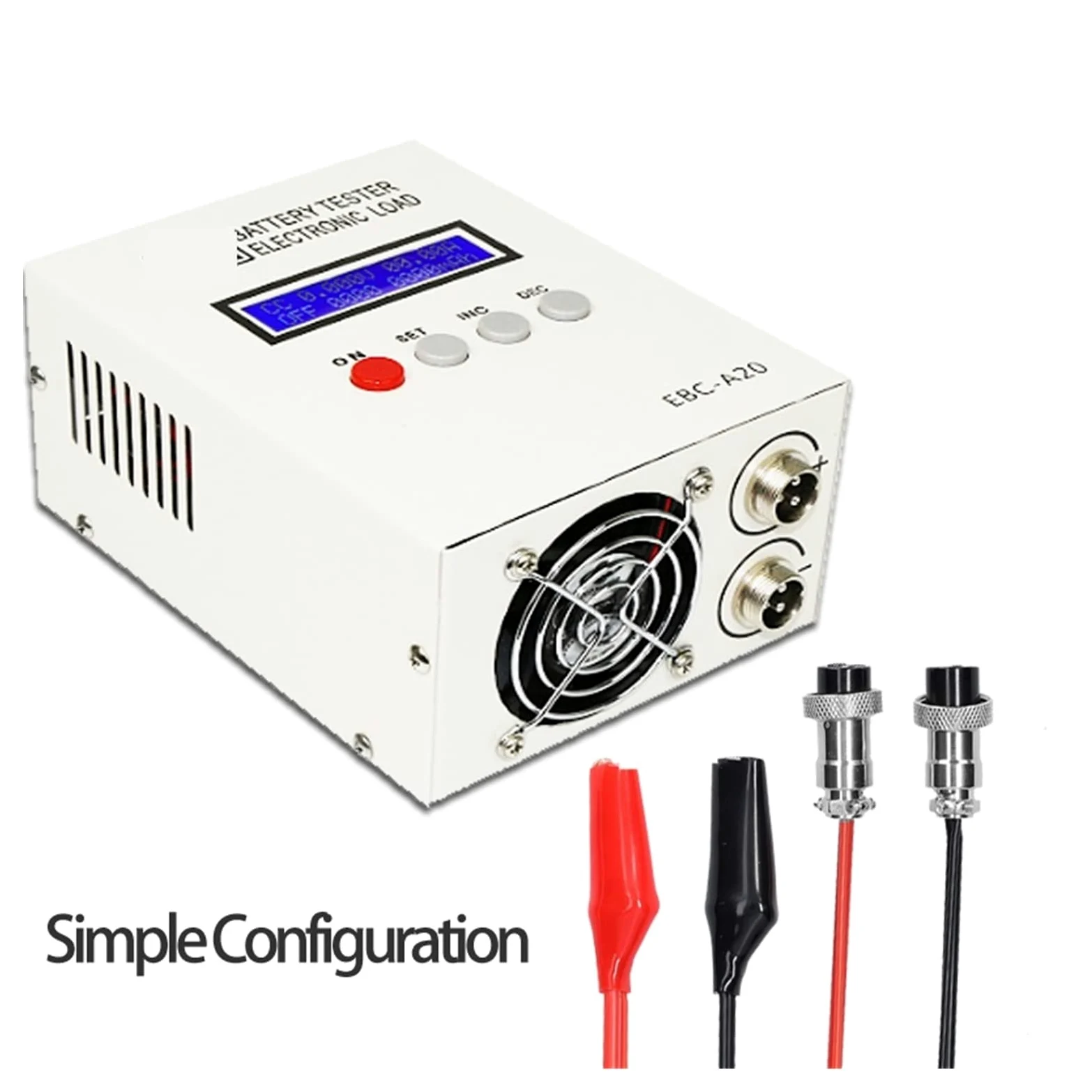 Comprobador de Baterias, EBC-A20 Probador de batería 30V 20A 85W Probador de capacidad de batería de plomo-ácido de litio 5A Carga 20A Descarga Software de PC