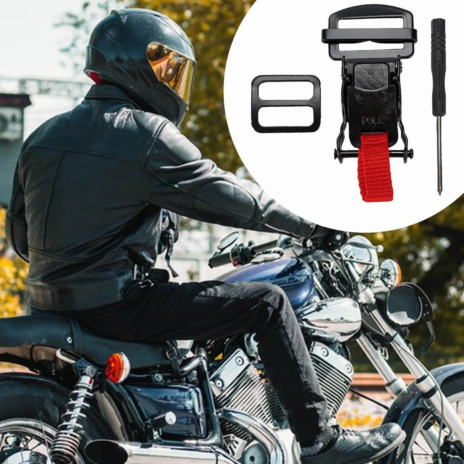 Helmet Quick Release Buckle Kit, Motorcycle Helmet Accessories, Helmet Buckle, Helmet Chin Strap Replace D-Ring Helmets, Quick Release Buckle Motorcycle Accessories