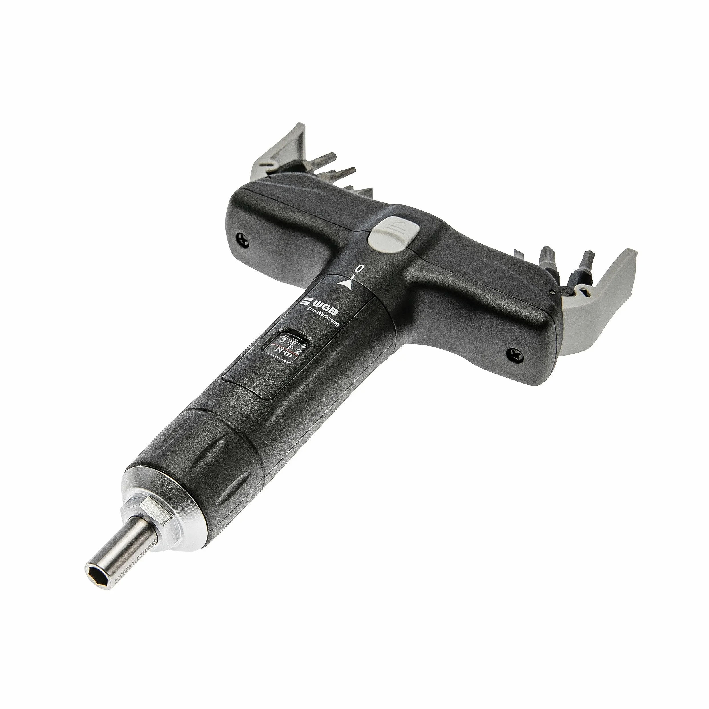 WGB Das Werkzeug Destornillador de par con 12 puntas en mango en T para bicicleta | Llave dinamométrica de 1/4" con cruz, ranura y juego de puntas TX
