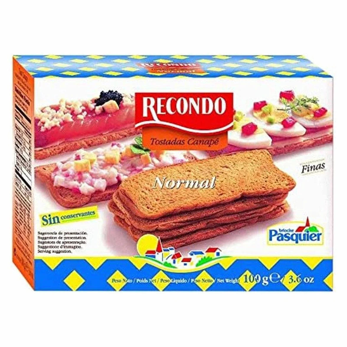 Recondo Tostada Canapé Cuadrada 100g