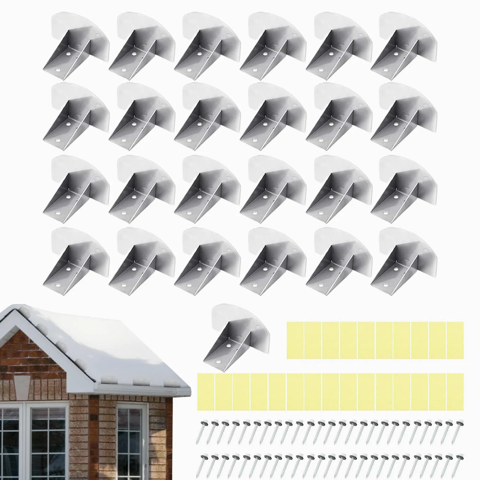 Retenedores de Nieve para Techo Metálico 25 Unidades Barreras | Protección Segura Para Tejado De Pizarra Exterior Vivienda Comercial