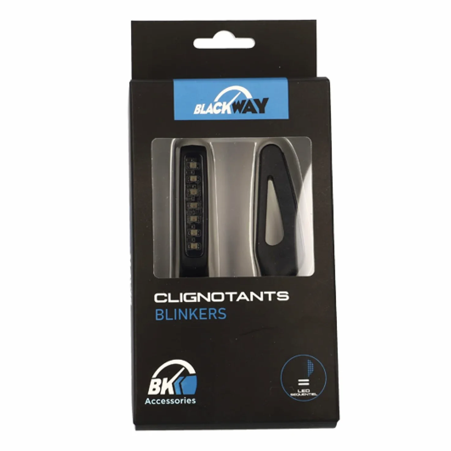 CLIGNOTANT BLACKWAY ANDROMEDE + TIEL LED NEGRO (PR) - Homologue CE