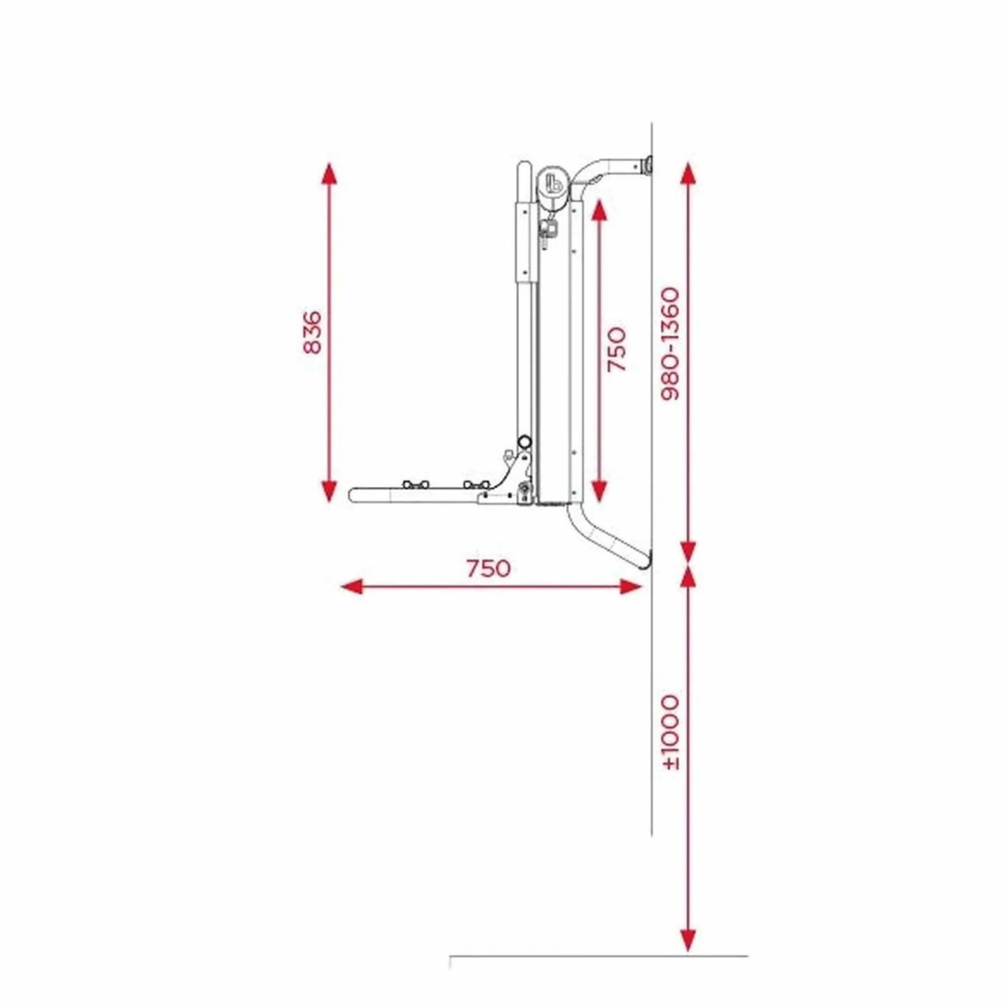 Portabicicletas Bike Lift BR-System Modelo - Carril
