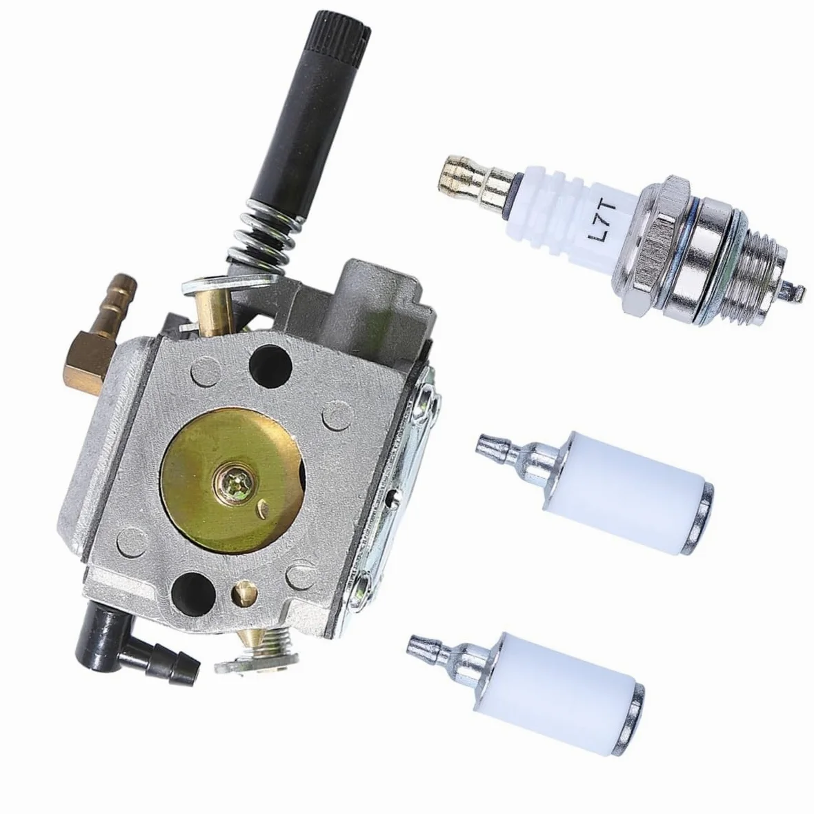 Kit de carburador, Filtro de Combustible y bujías Apto para Motosierra 488, Repuesto A021003090 72365-81000
