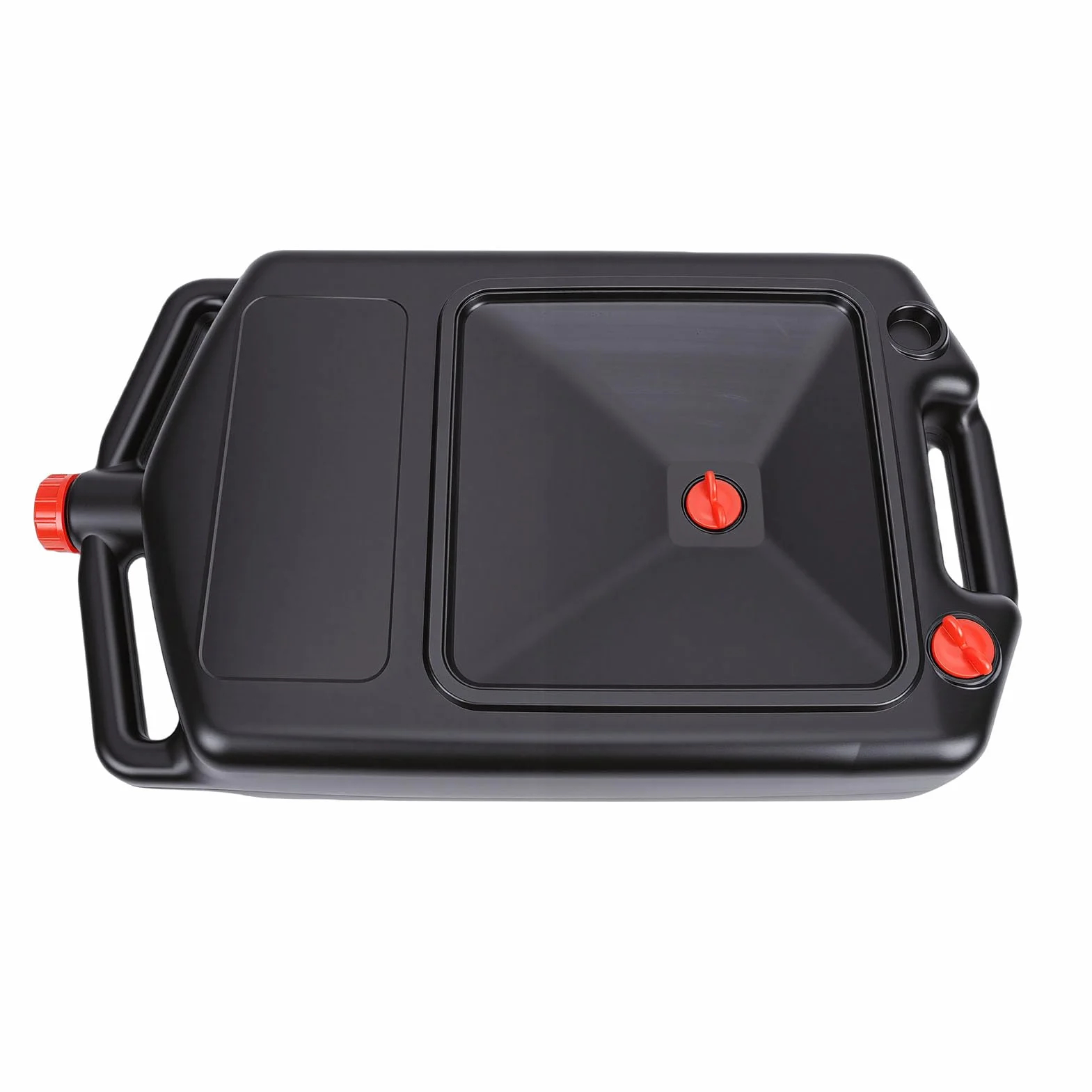 Ejoyous Bandeja de Drenaje de Aceite de 12 litros, Recipiente de Drenaje de Aceite de Perfil bajo con Boquilla Vertedora para Vehículos Todo Terreno, Motocicletas, Cortadoras de Césped y Vehículos