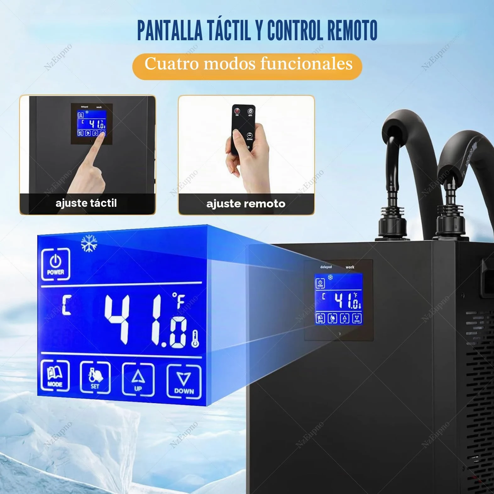 Kit de bañera de inmersión fría con bomba y filtro integrados, enfriador de baño de hielo para terapia fría, enfriador de agua mejorado y cápsula de hielo para una recuperación mejorada