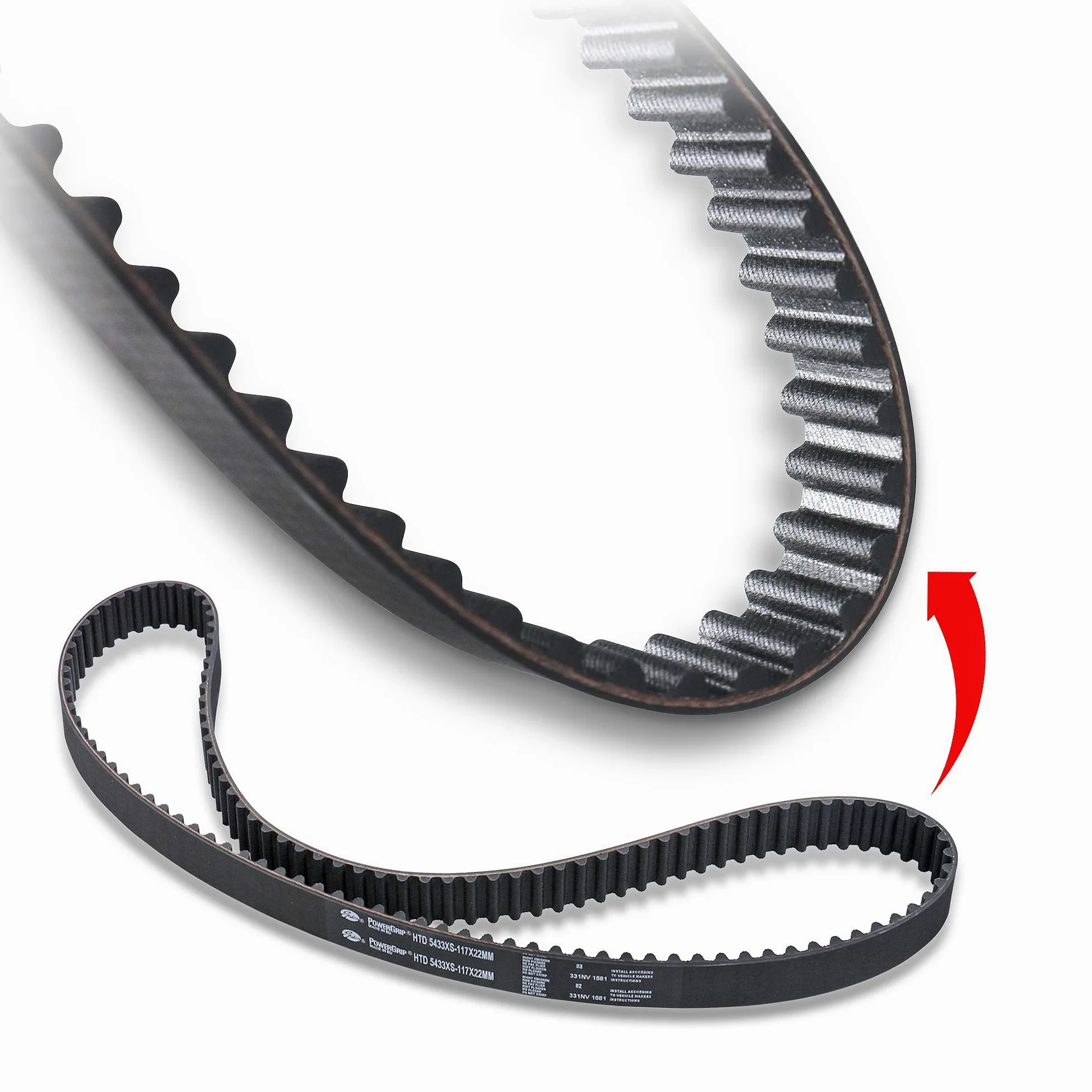 GATES KP25433XS-1 Bomba de agua + kit de correa de distribución Número de dientes: 117 22 mm con bomba de agua Compatible con VOLVO V50 545, FORD Focus Mk2 Familiar DA, FFS, DS