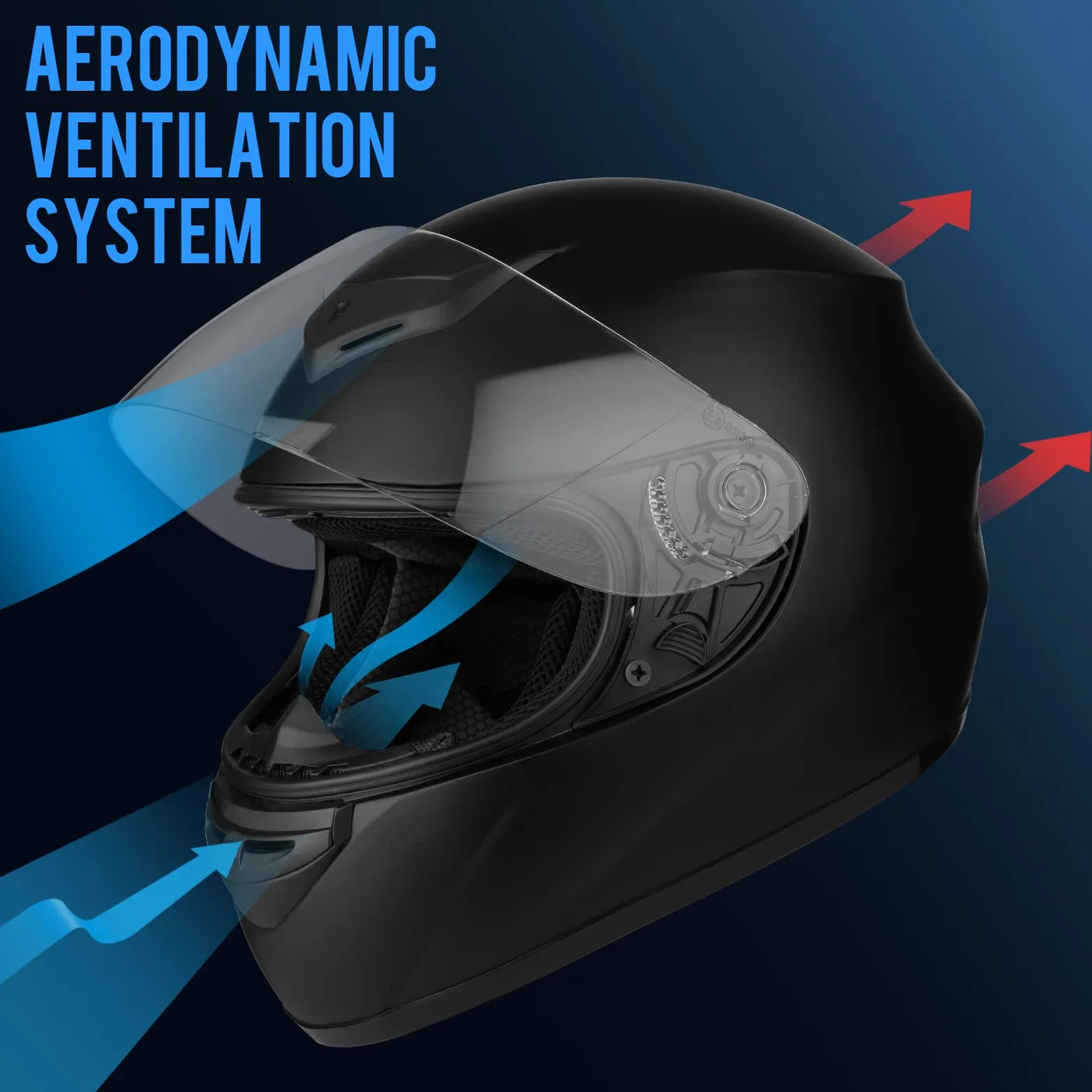Favoto Casco de Moto Integral – Hombre y Mujer, Certificación ECE, Transpirable y Cómodo, con Visera Transparente Antirrayas y Cierre de Trinquete, para Motocicletas, Negro, L (59-60cm)