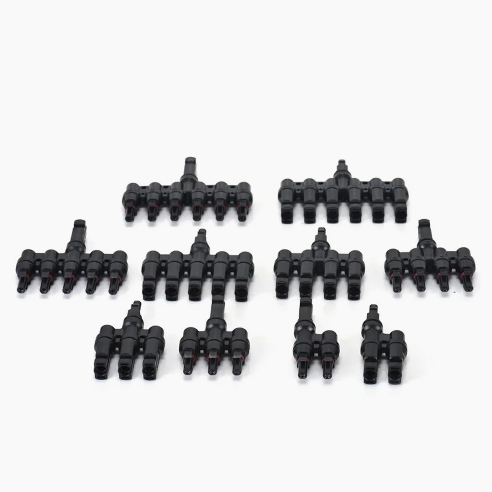 Conector solar fotovoltaico Y/T tipo 30A 1000V 3 4 5 6 Kit de rama 7 vías for Cable PV/MC módulo batería 2,5/4/6mm²(MC4-T7,5 SETS)