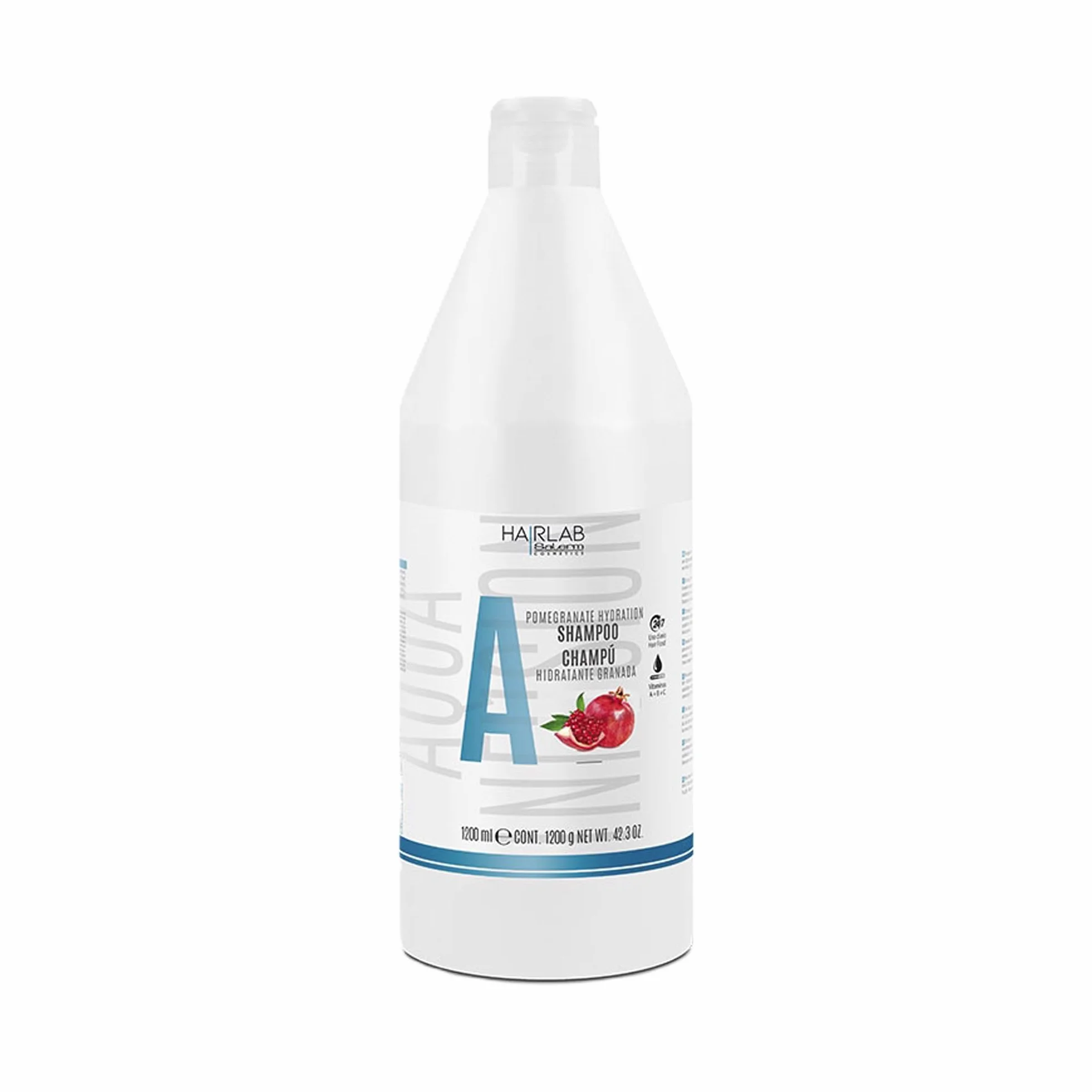 SALERM Champú Hidratante Hair Lab Granada 1200 ml sin Parabenos Vegano
