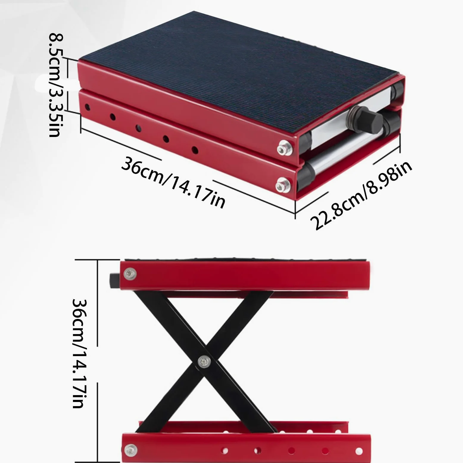 Elevador para Moto Elevador Plataforma Ancha para Moto | Accesorios De Mesa Compactos Resistentes Para Mantenimiento De Scooters, ATV Y Talleres