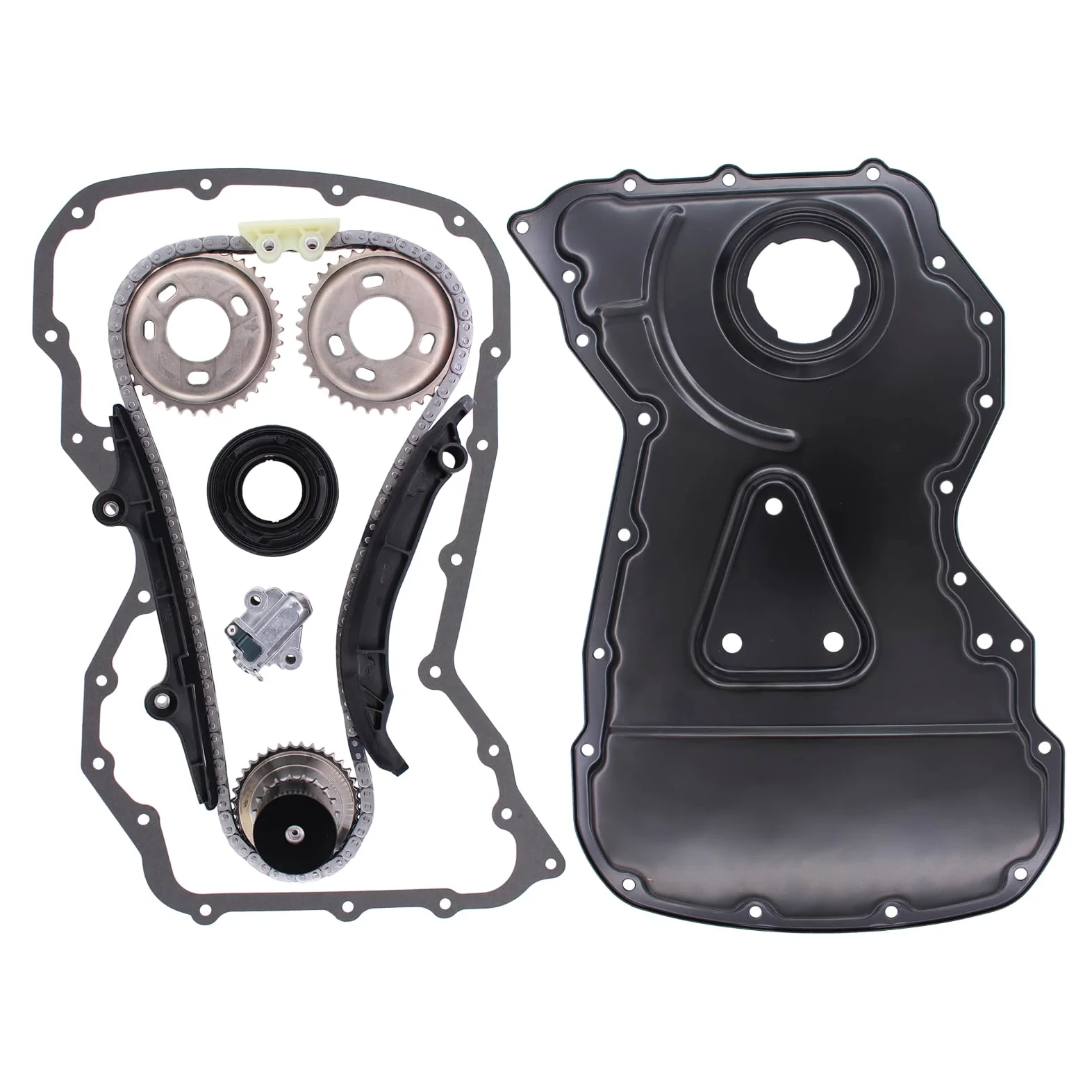 Kit de cadena de distribución con cubierta delantera, junta, engranajes, sello del cigüeñal para Transit MK7 MK8 2.2 TDCi FWD Transit Custom Relay Boxer 2.2 HDi FWD
