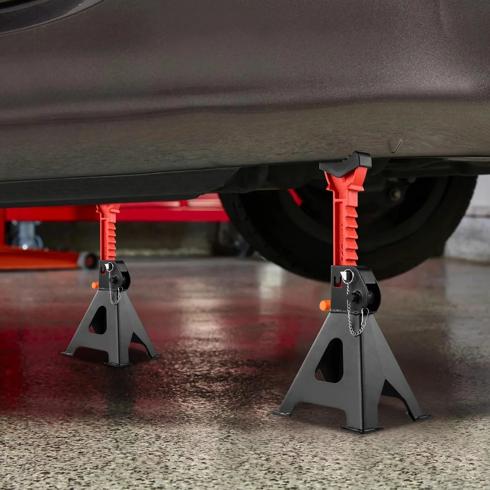 1 par de elevación de Ruedas de Coche de 3 toneladas/6 toneladas | Soporte de gato Reparación de automóviles Soporte de gato de seguridad(6 tons)
