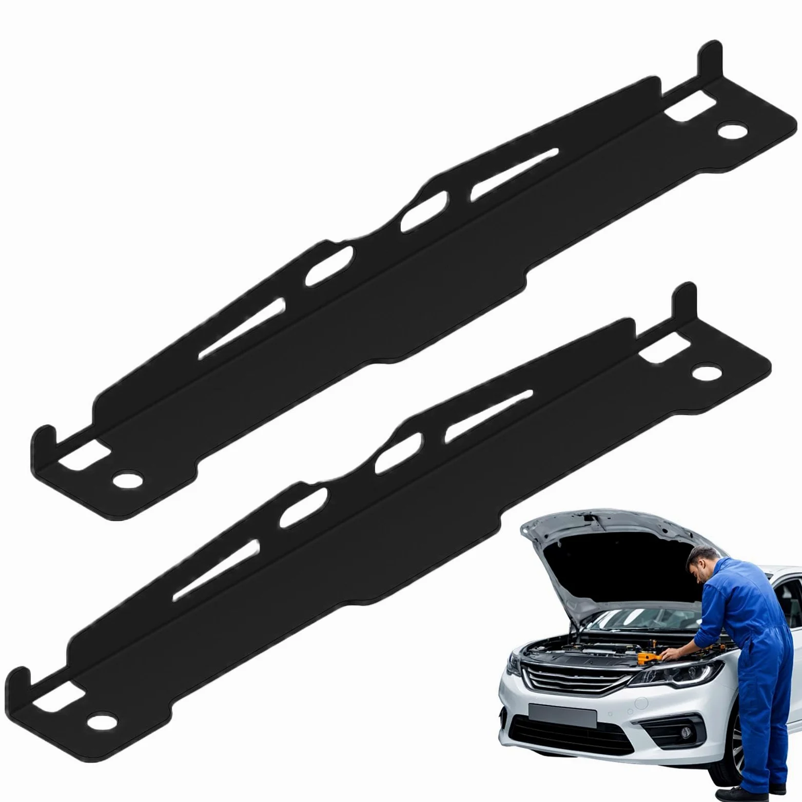 Generisch Herramienta de ajuste de carril para vehículos de precisión de acero inoxidable | Placas de ajuste de carril para eje delantero, taller, garaje, mantenimiento, reparación, alineación, medición de vehículos