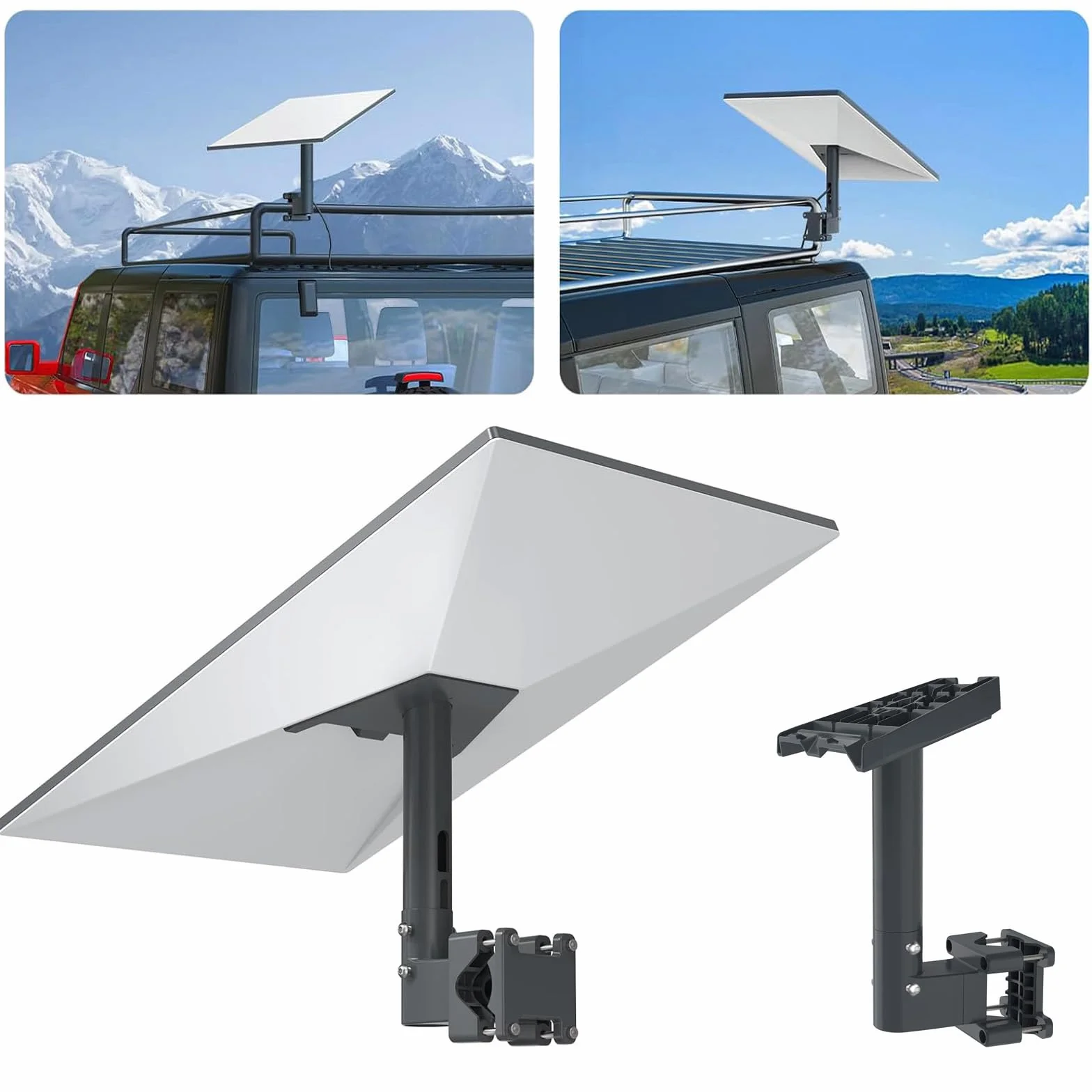 EDUP Soporte Starlink Standard 4 Gen 3 Ajustable para Poste, Escalera, RV y Techo Compatible con Standard 4X Gen 3 V2