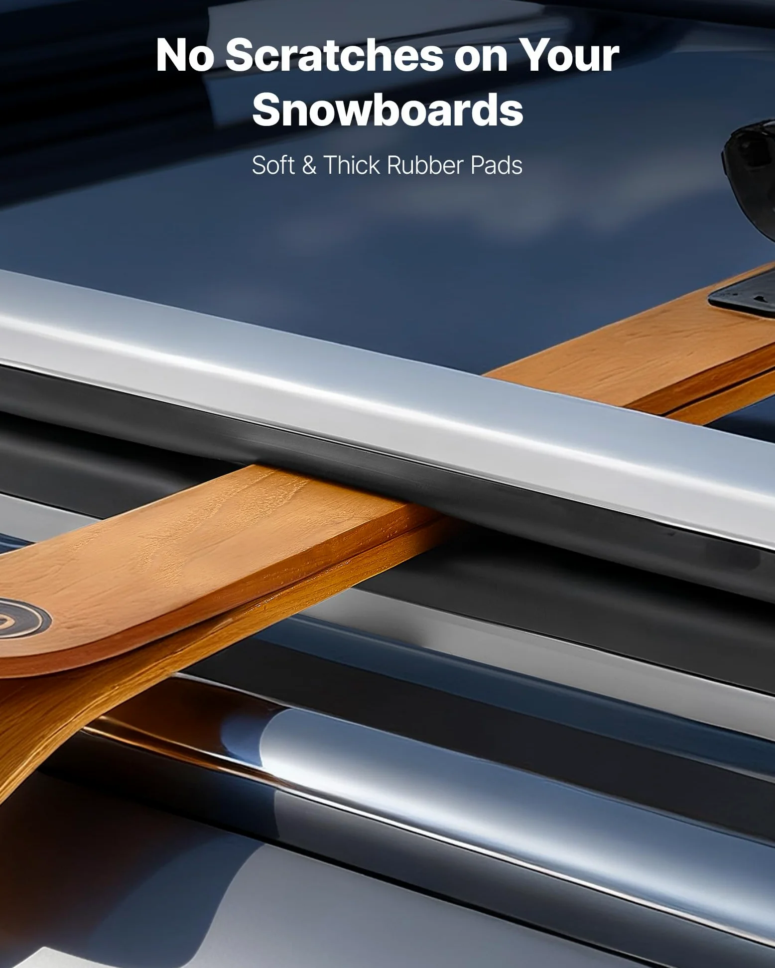 VEVOR Portaesquís Universal de Techo de Automóvil, para hasta 6 Pares de Esquís o 4 Tablas de Snowboard, 2 Piezas, con Cerradura, con Acolchado de Goma y Ranura en T, 915 x 85 x 100 mm, Negro