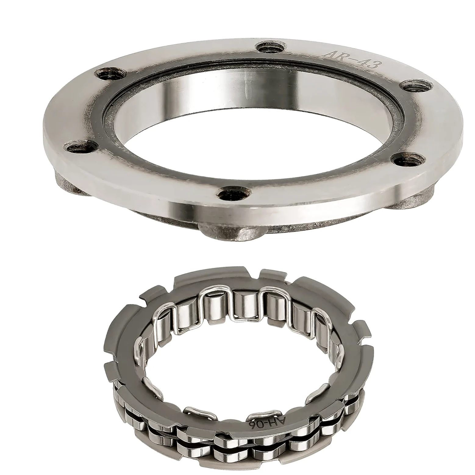 AHL Arranque brida del volante del embrague y rodamiento unidireccional 13194-1094 92048-0002 para Kawasaki KVF650 Brute Force650 4X4 2005-2014/650 4X4i 2006-2014/KVF750 Brute Force 750 4X4i 2005-2018